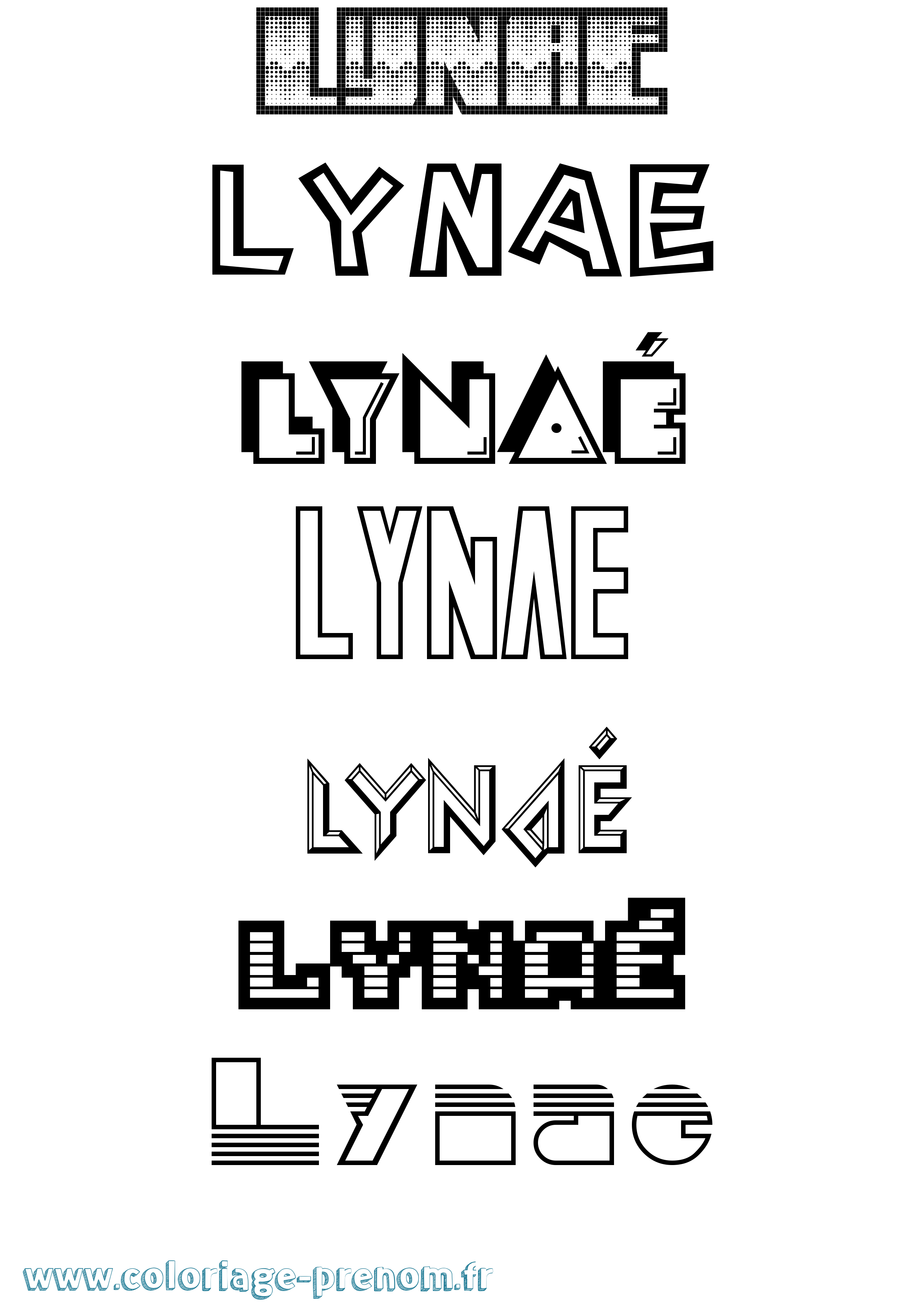 Coloriage Lynaé Jeux Vidéos Coloriage prénom Lynaé Jeux Vidéos