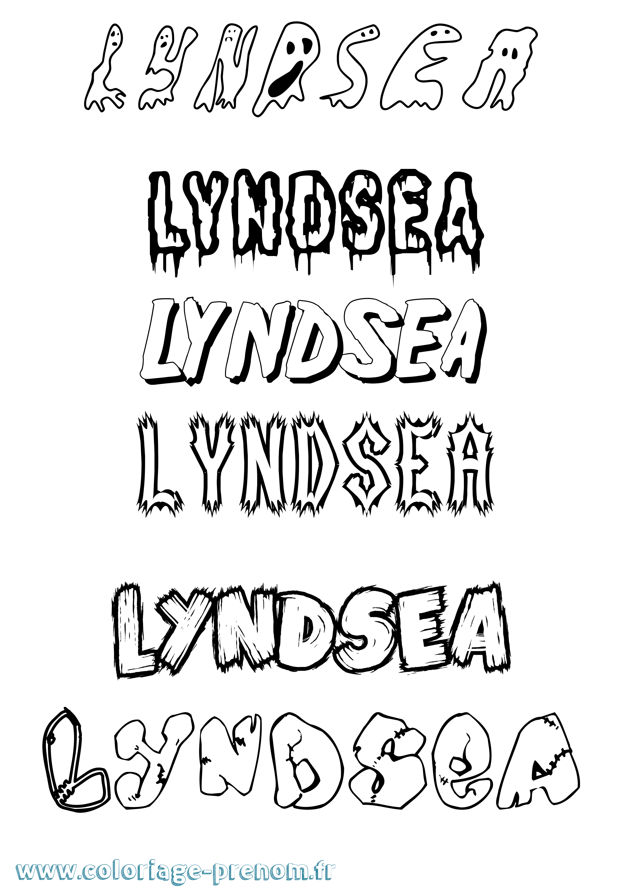 Coloriage Lyndsea Frisson Coloriage prénom Lyndsea Frisson