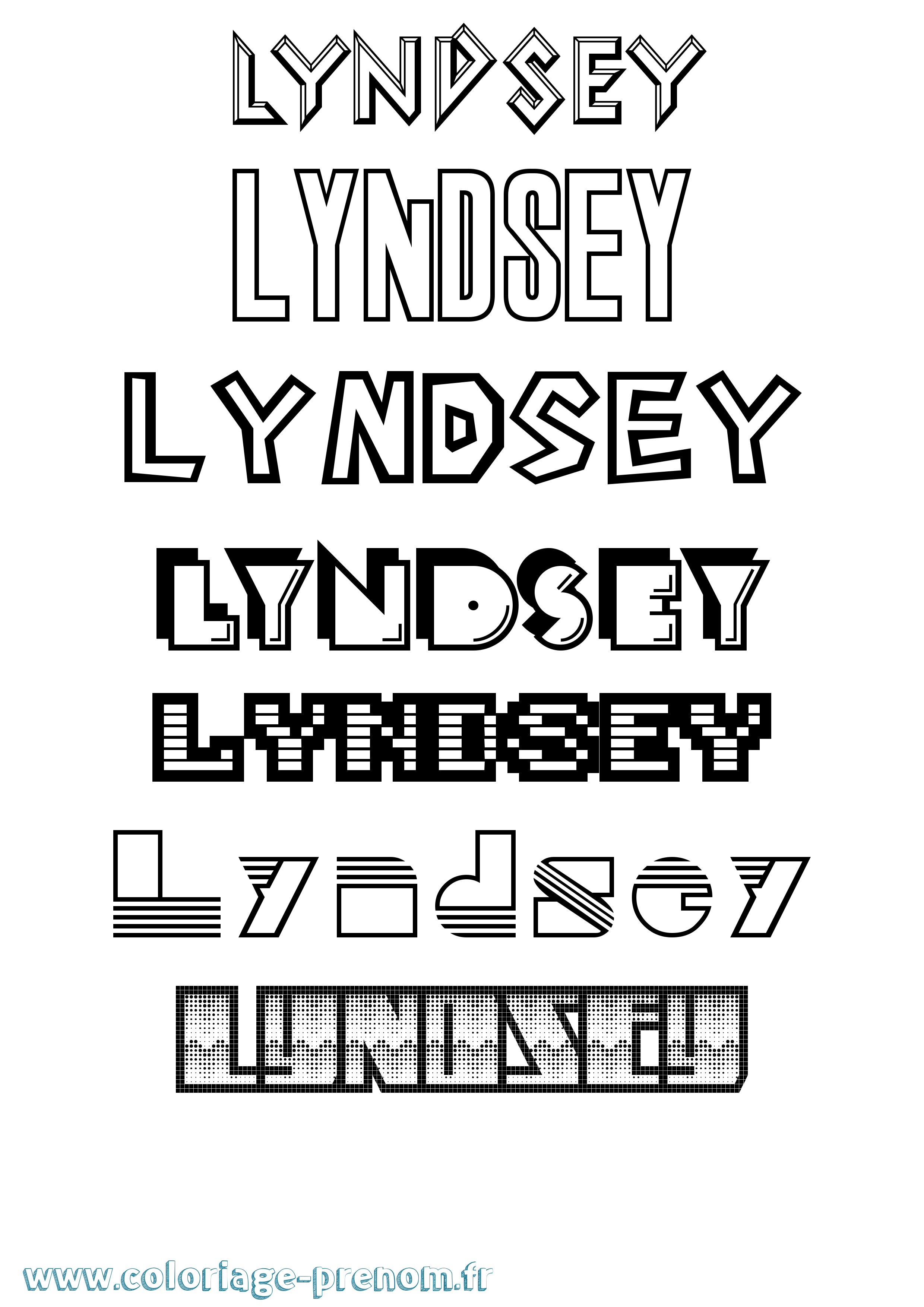Coloriage Lyndsey Jeux Vidéos Coloriage prénom Lyndsey Jeux Vidéos