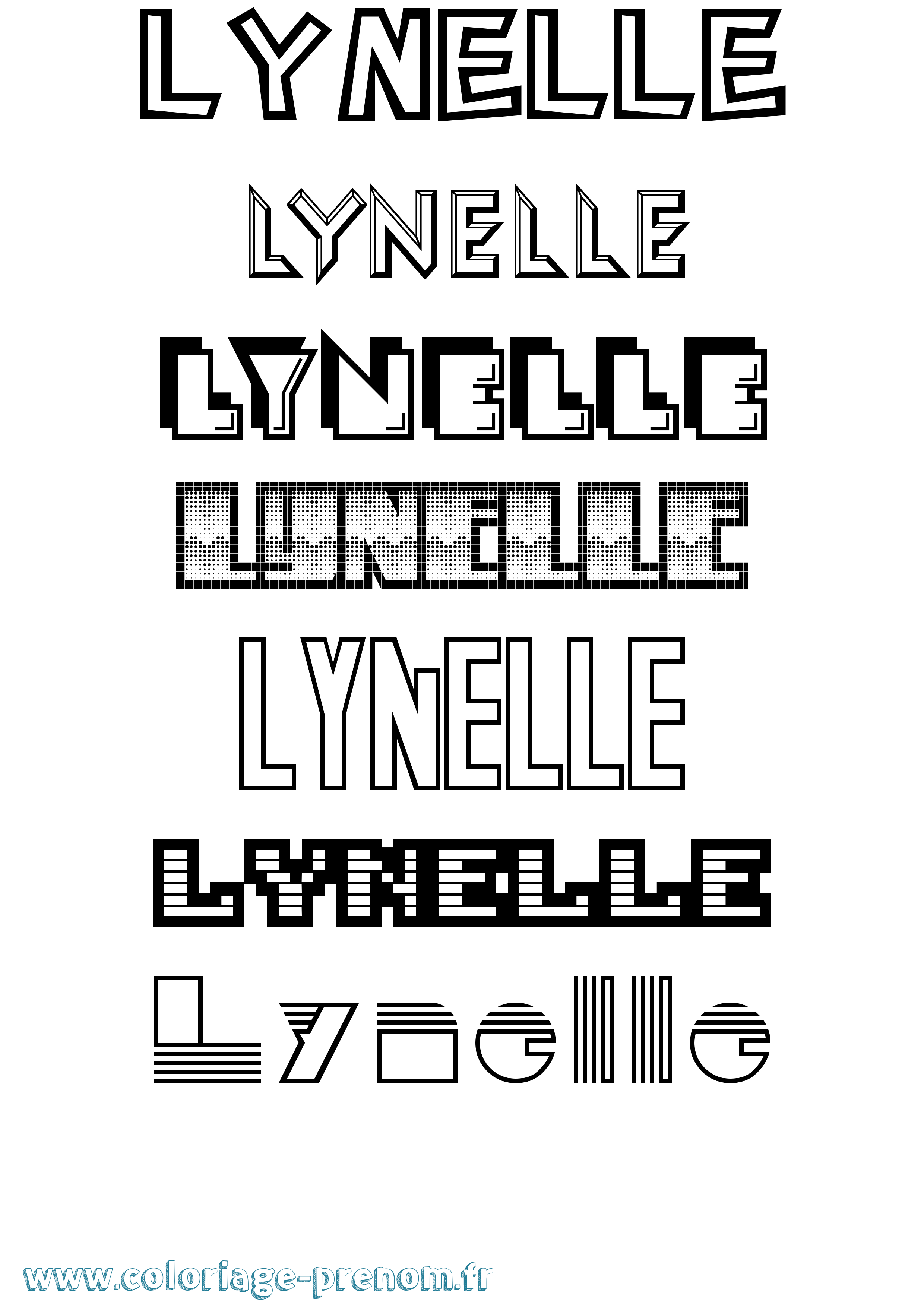 Coloriage Lynelle Jeux Vidéos Coloriage prénom Lynelle Jeux Vidéos
