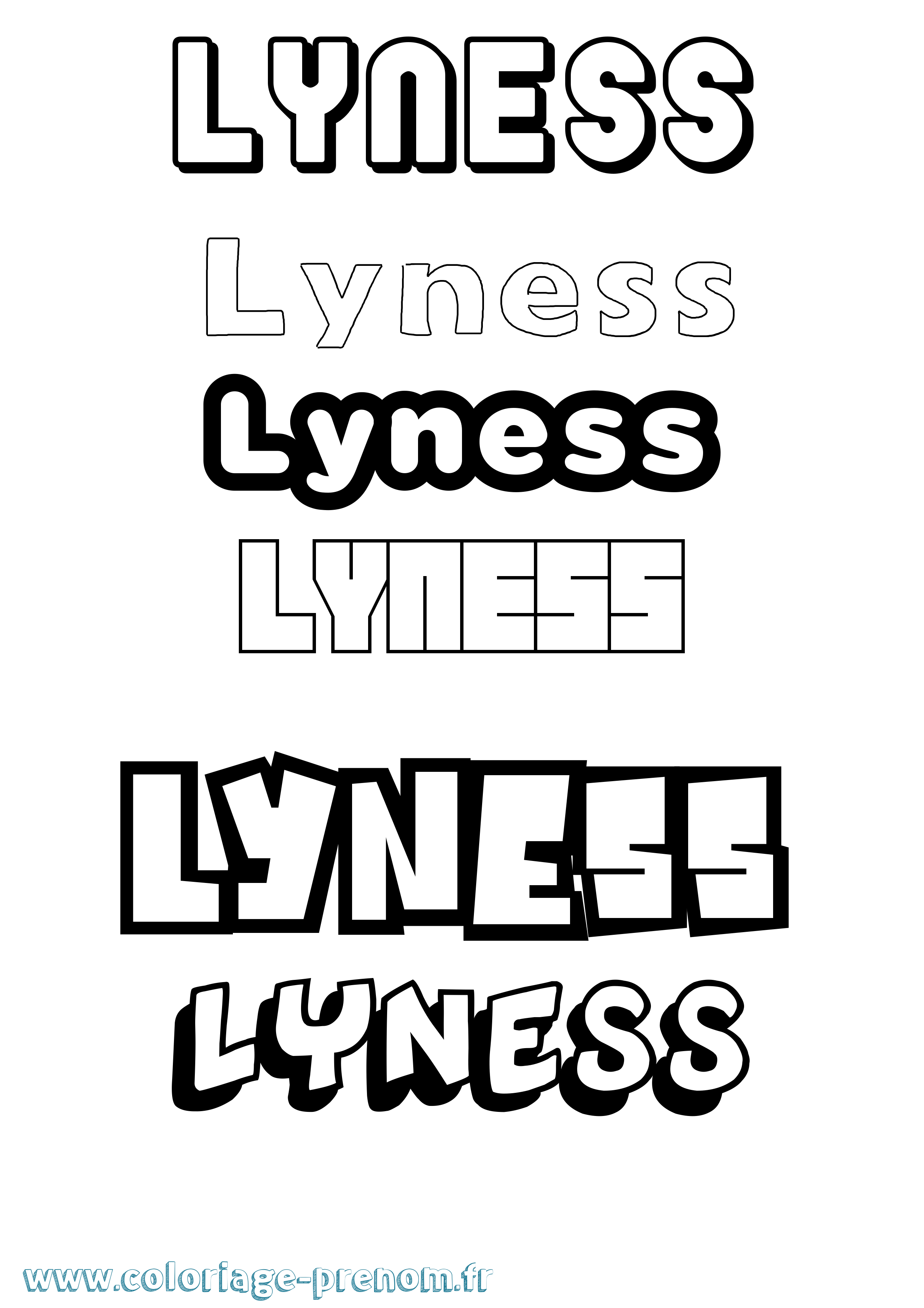 Coloriage Lyness Simple Coloriage prénom Lyness Simple