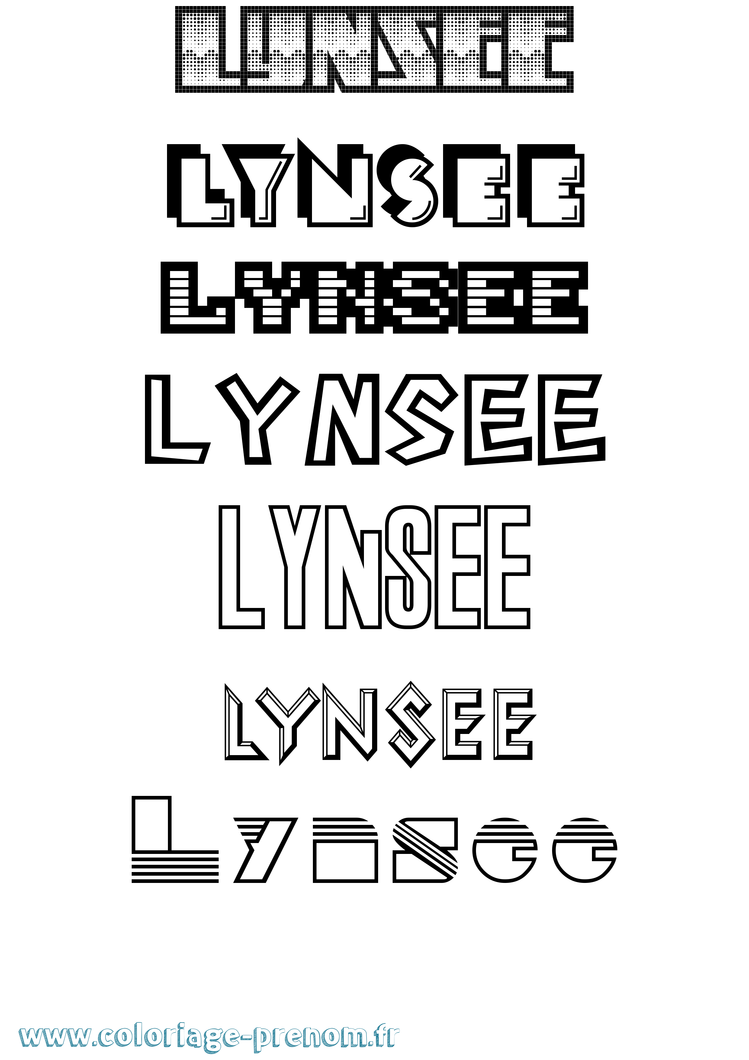 Coloriage Lynsee Jeux Vidéos Coloriage prénom Lynsee Jeux Vidéos