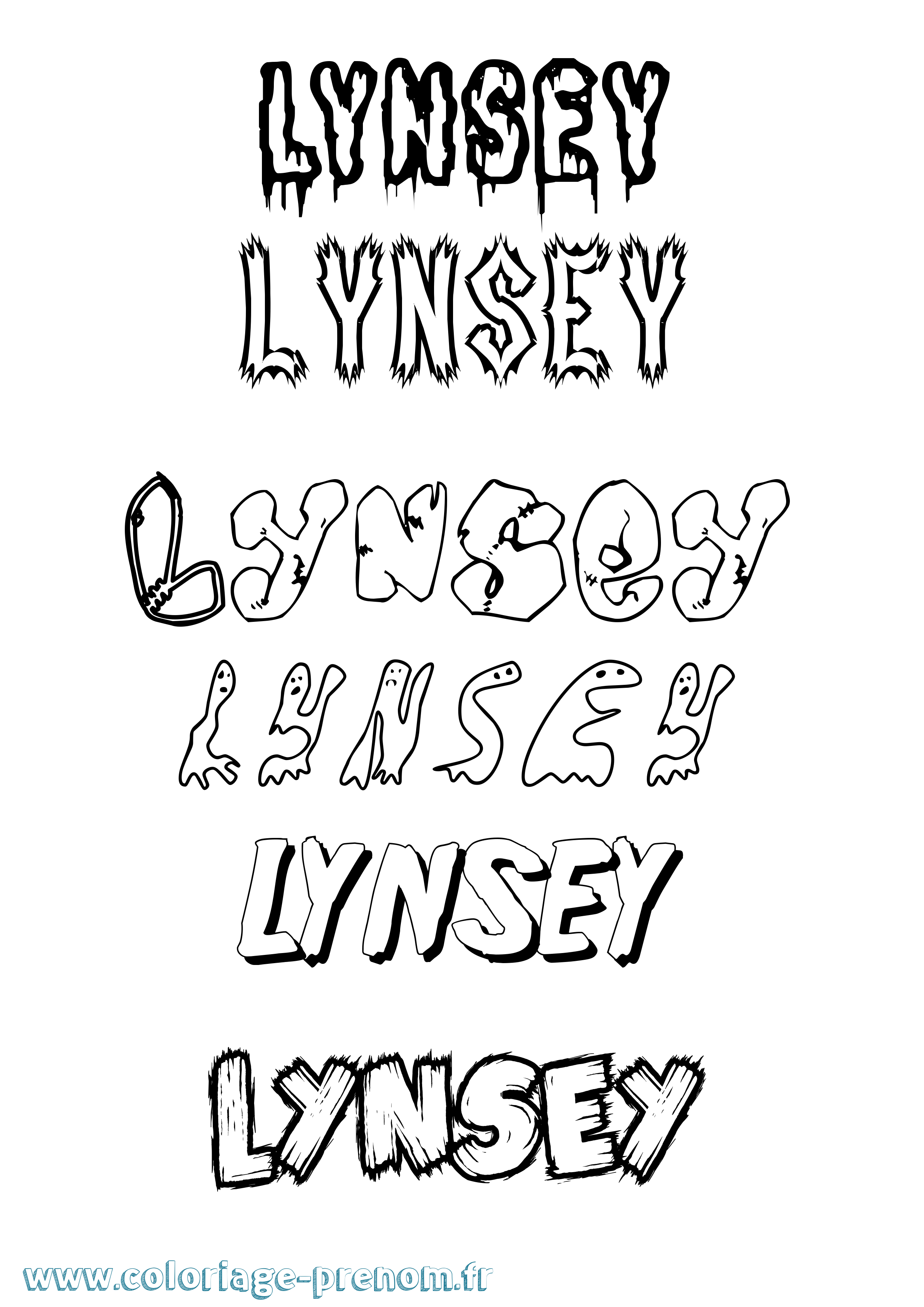 Coloriage Lynsey Frisson Coloriage prénom Lynsey Frisson