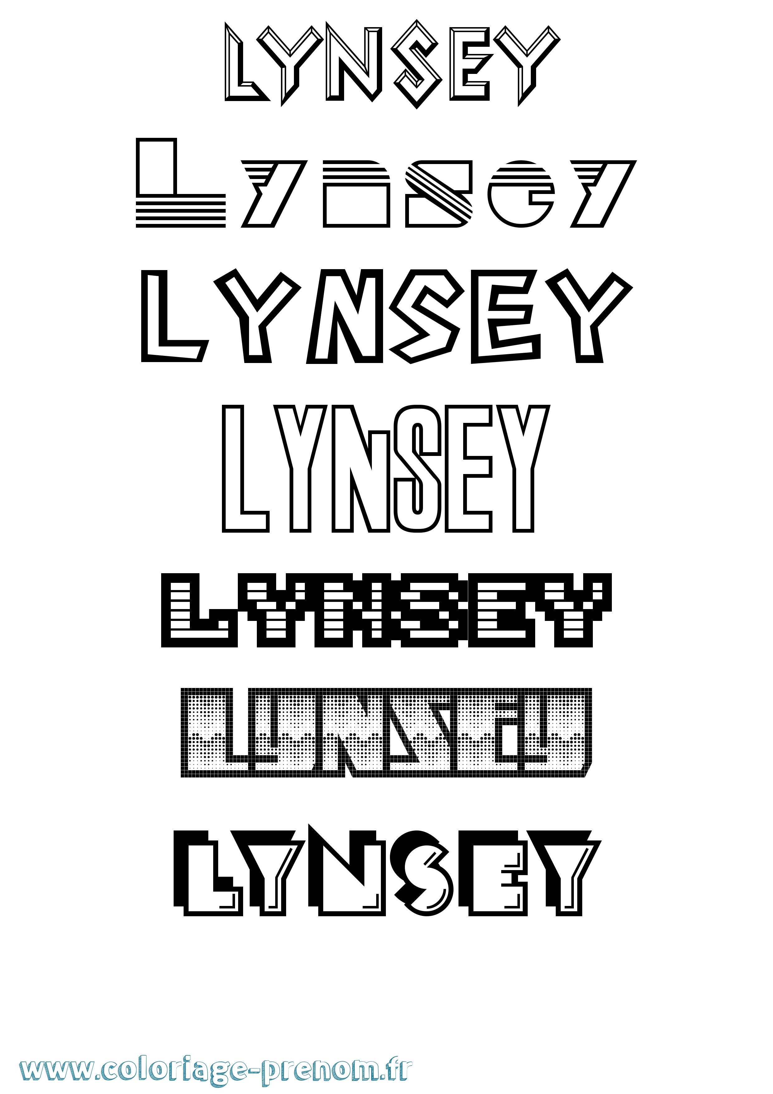 Coloriage Lynsey Jeux Vidéos Coloriage prénom Lynsey Jeux Vidéos