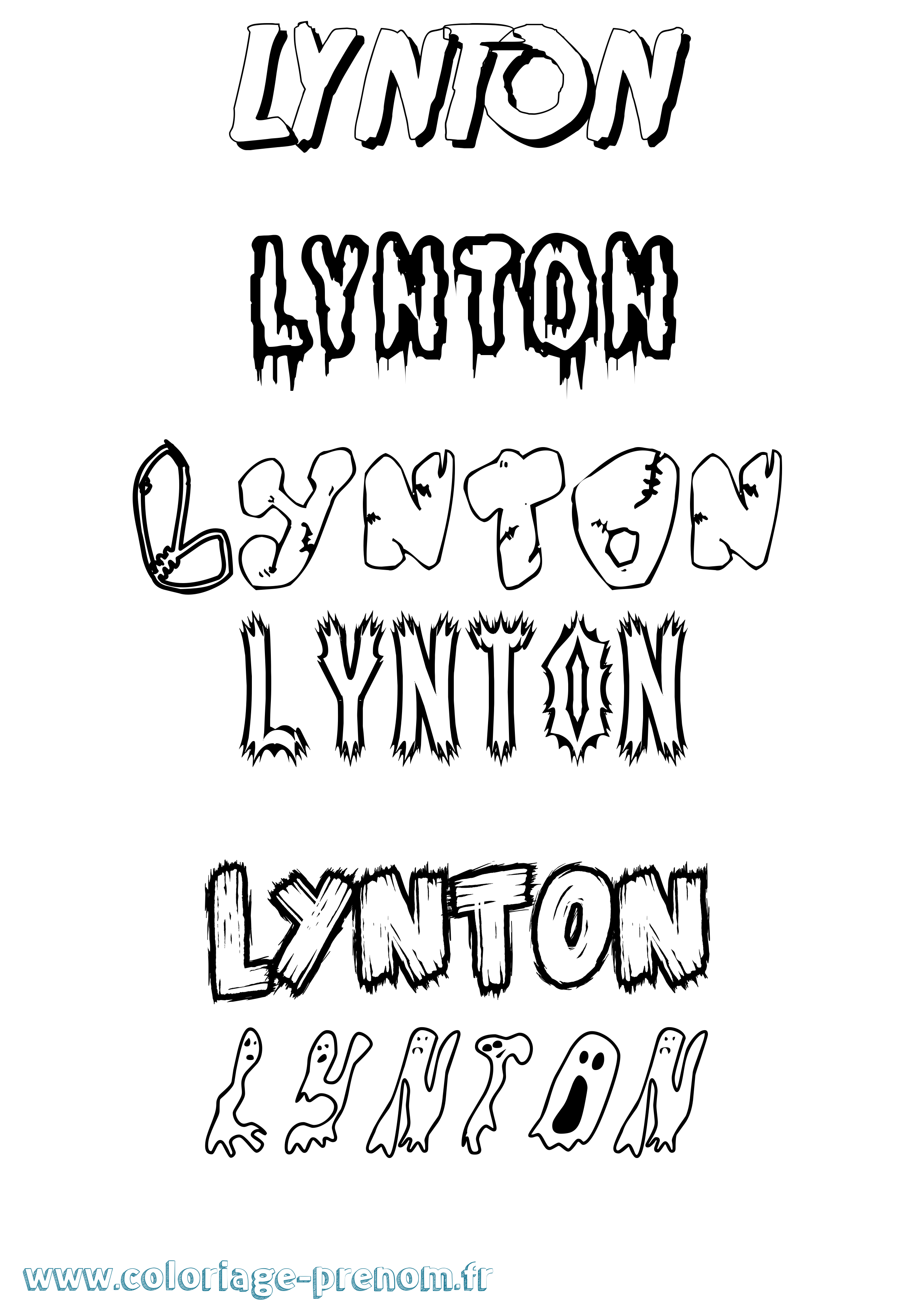 Coloriage Lynton Frisson Coloriage prénom Lynton Frisson
