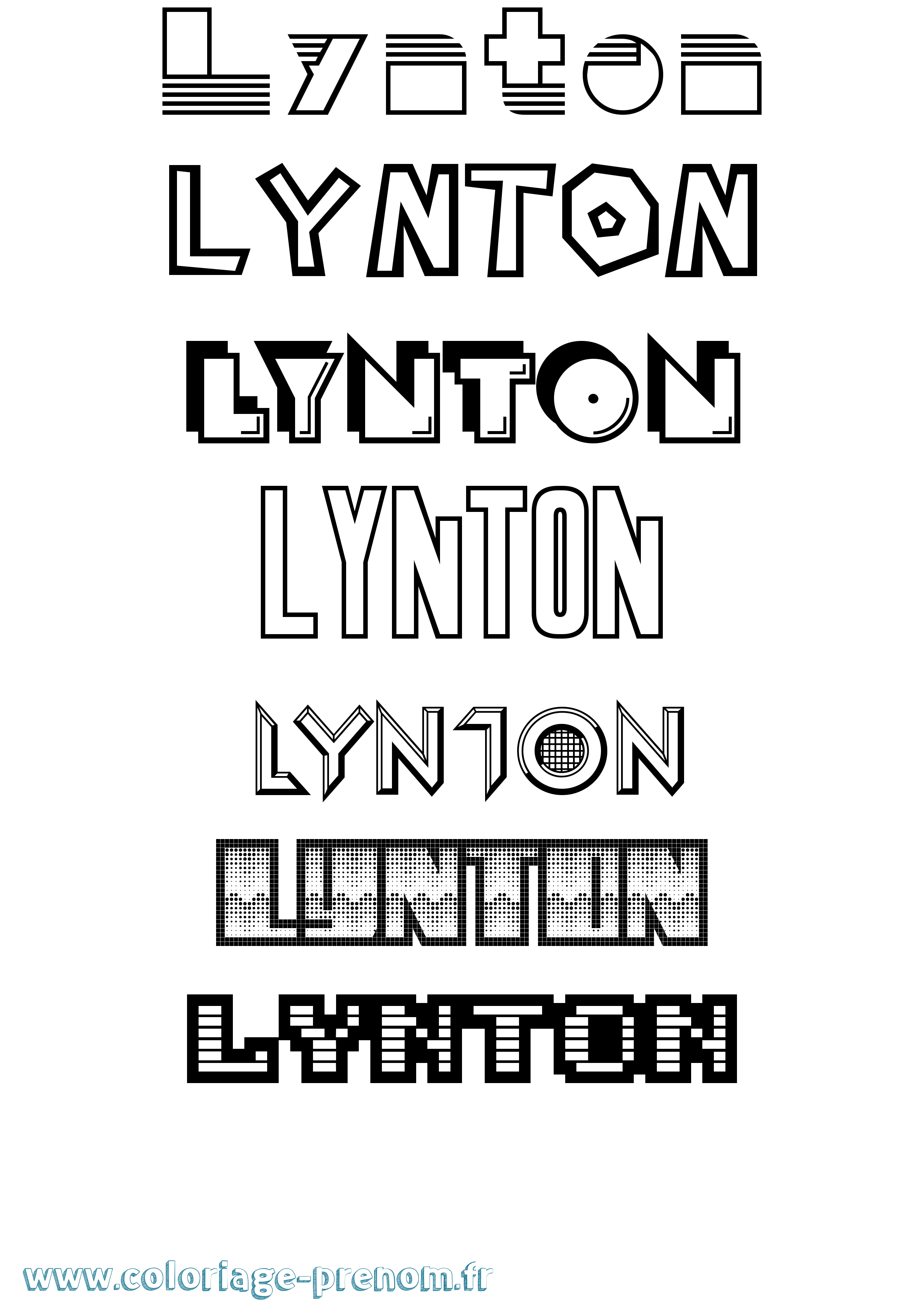 Coloriage Lynton Jeux Vidéos Coloriage prénom Lynton Jeux Vidéos