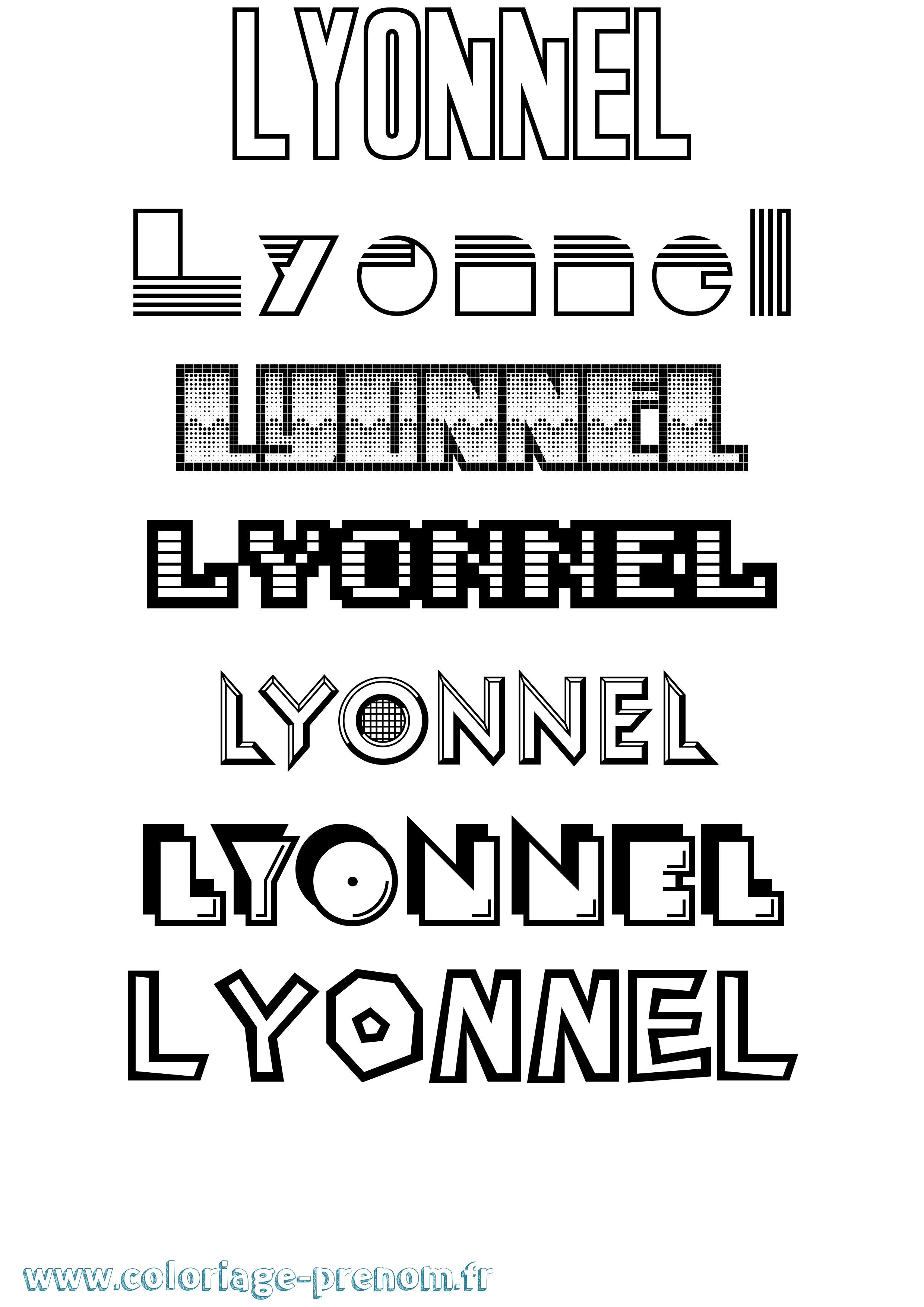 Coloriage Lyonnel Jeux Vidéos Coloriage prénom Lyonnel Jeux Vidéos