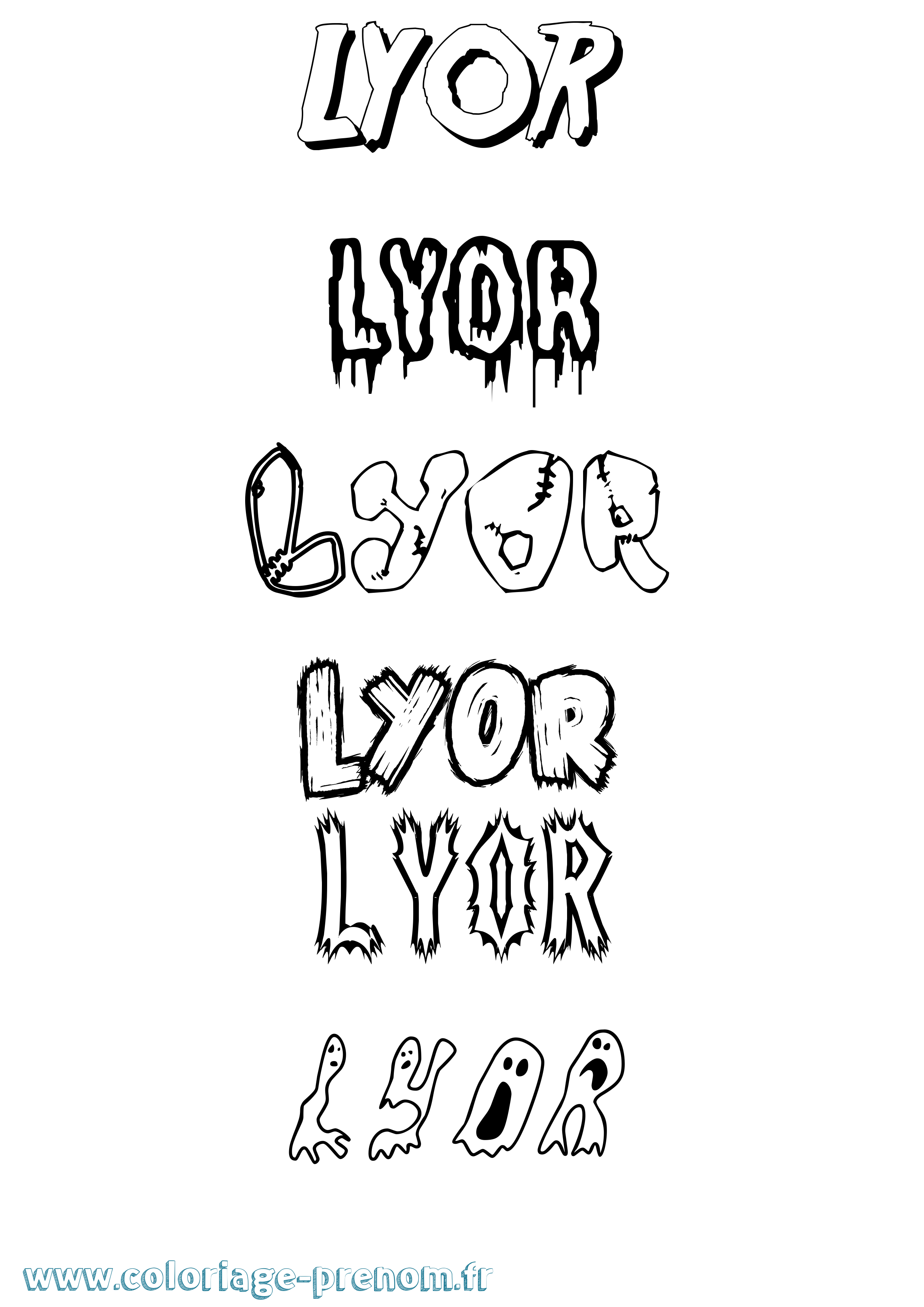 Coloriage Lyor Frisson Coloriage prénom Lyor Frisson