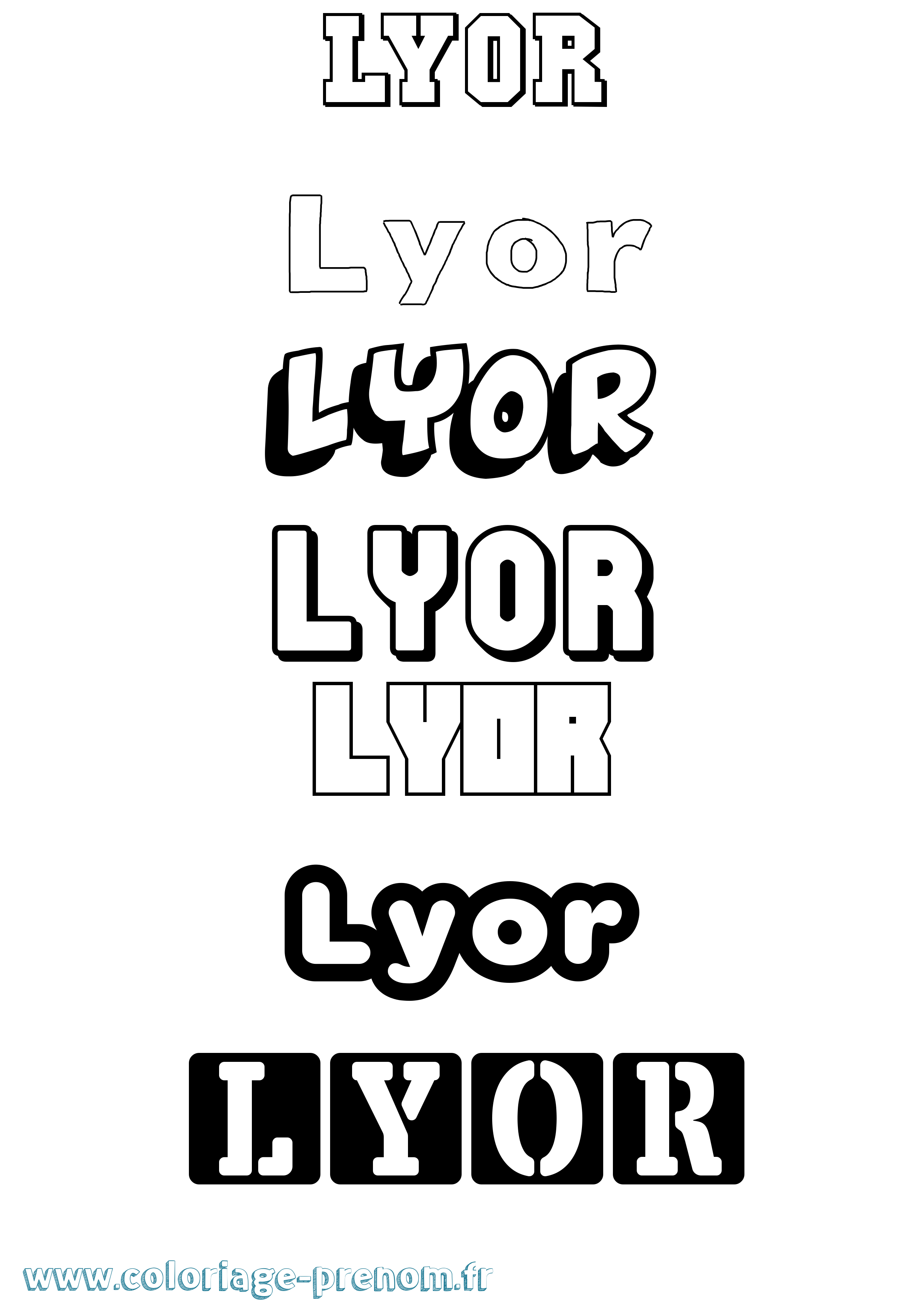 Coloriage Lyor Simple Coloriage prénom Lyor Simple