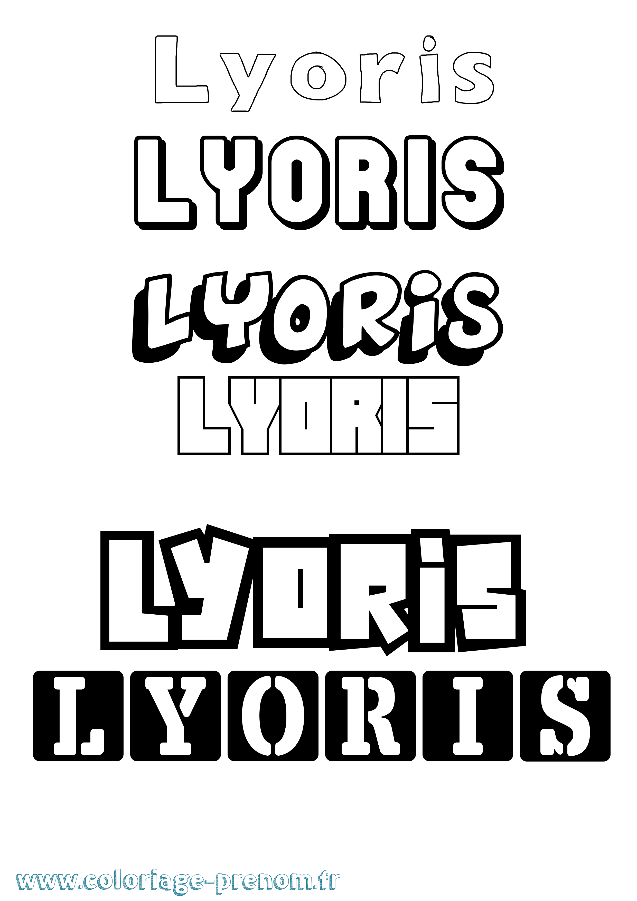 Coloriage Lyoris Simple Coloriage prénom Lyoris Simple