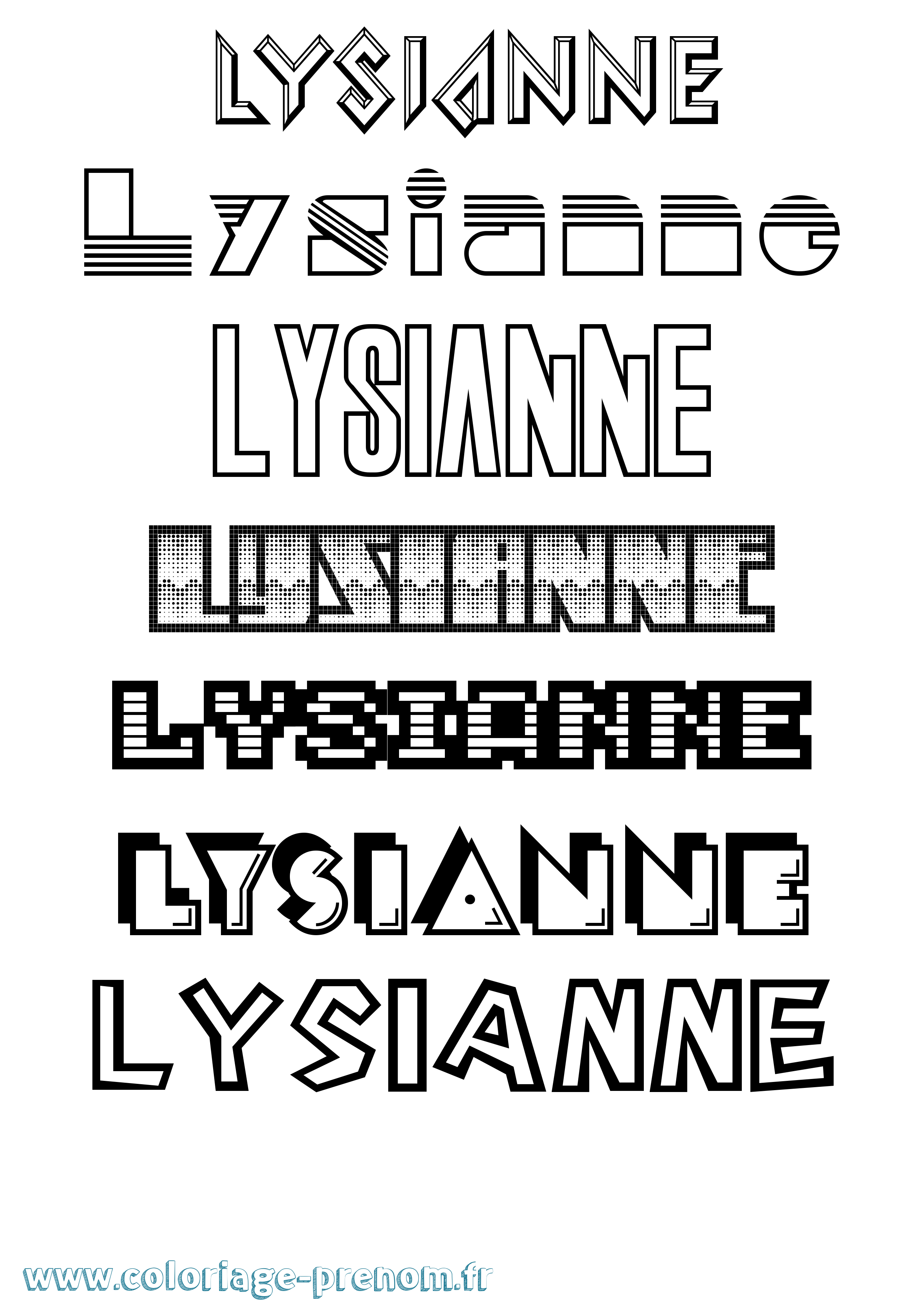 Coloriage Lysianne Jeux Vidéos Coloriage prénom Lysianne Jeux Vidéos