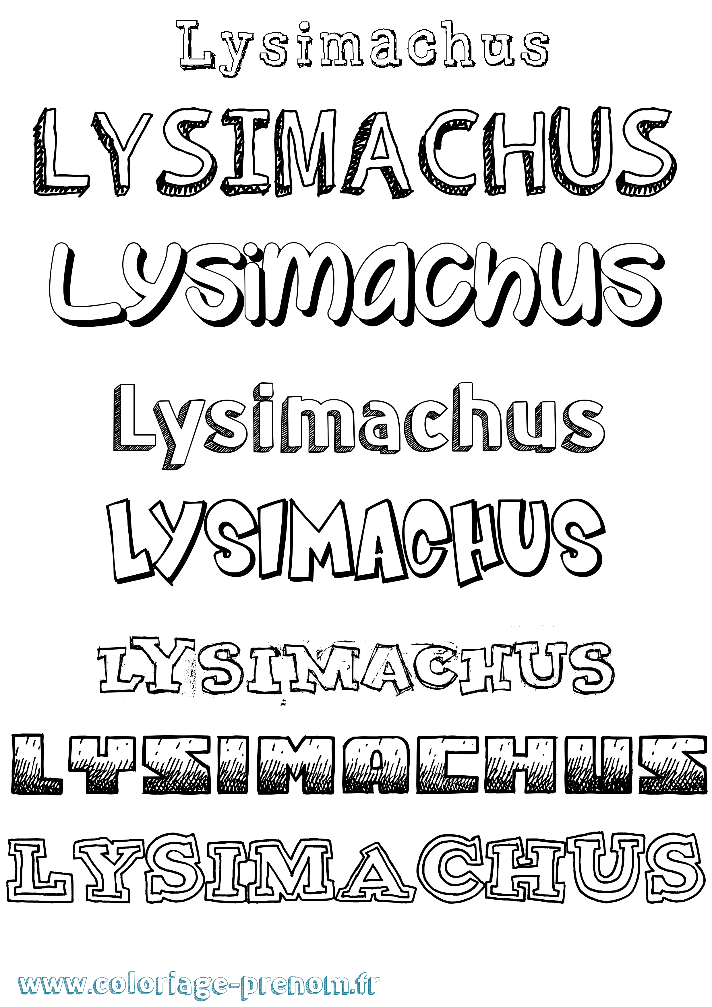 Coloriage Lysimachus Dessiné Coloriage prénom Lysimachus Dessiné