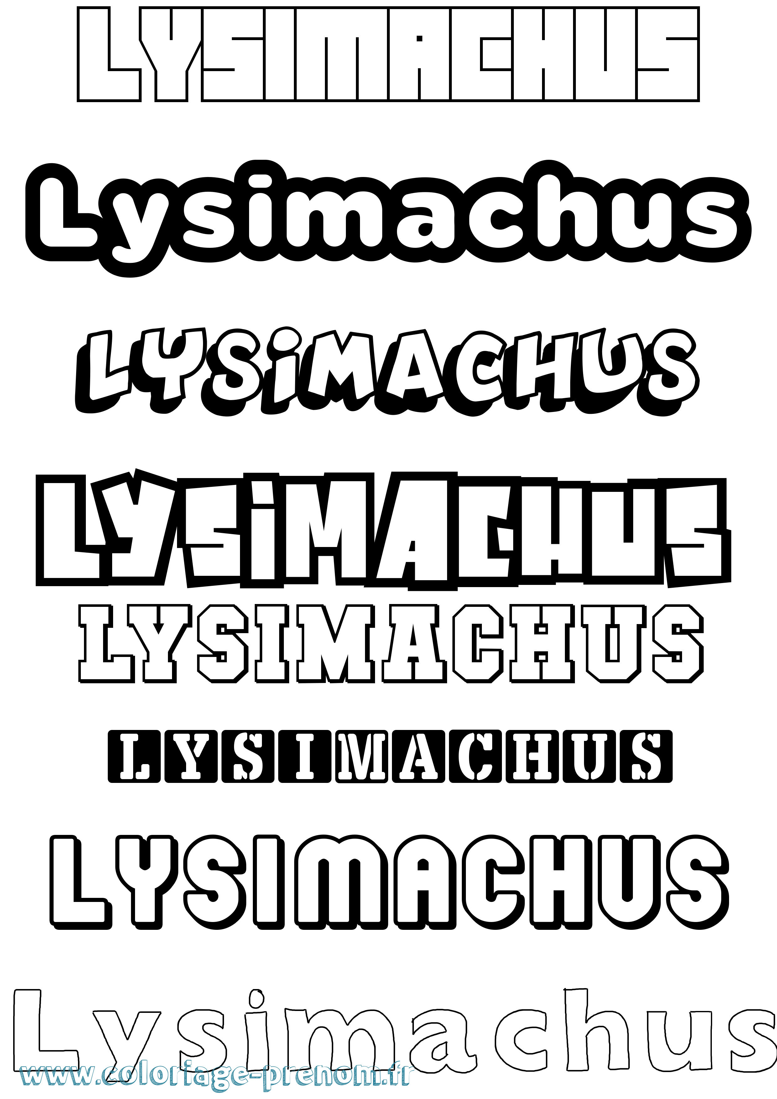 Coloriage Lysimachus Simple Coloriage prénom Lysimachus Simple