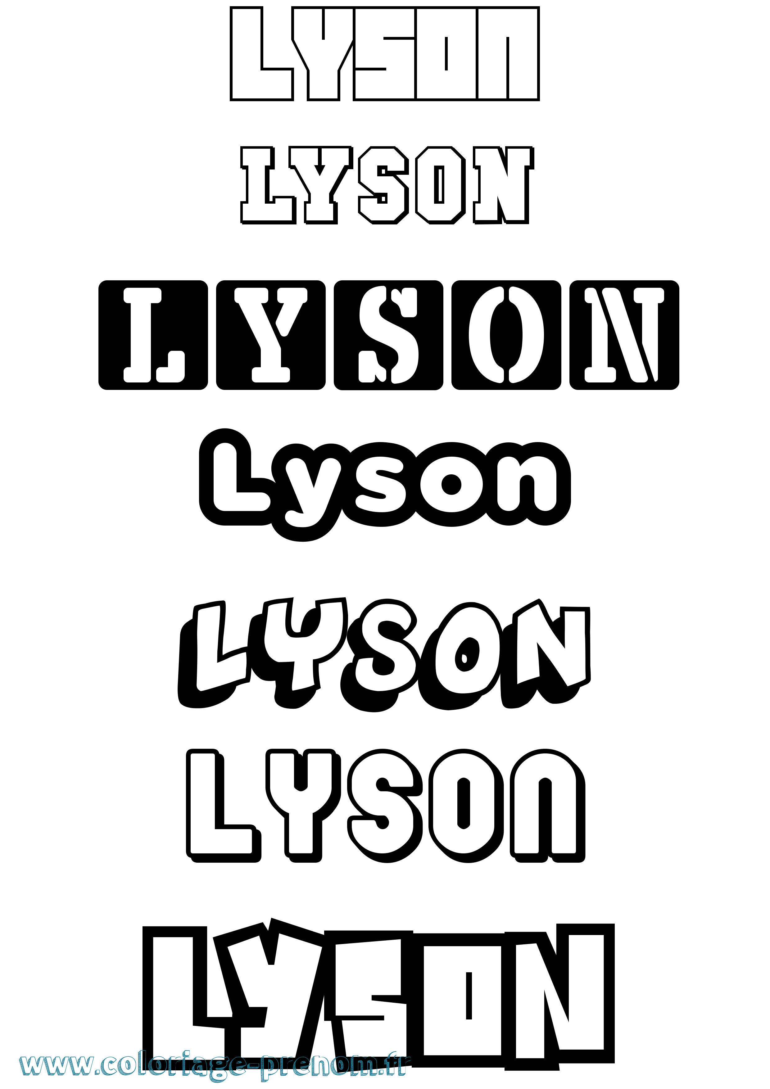 Coloriage Lyson Simple Coloriage prénom Lyson Simple