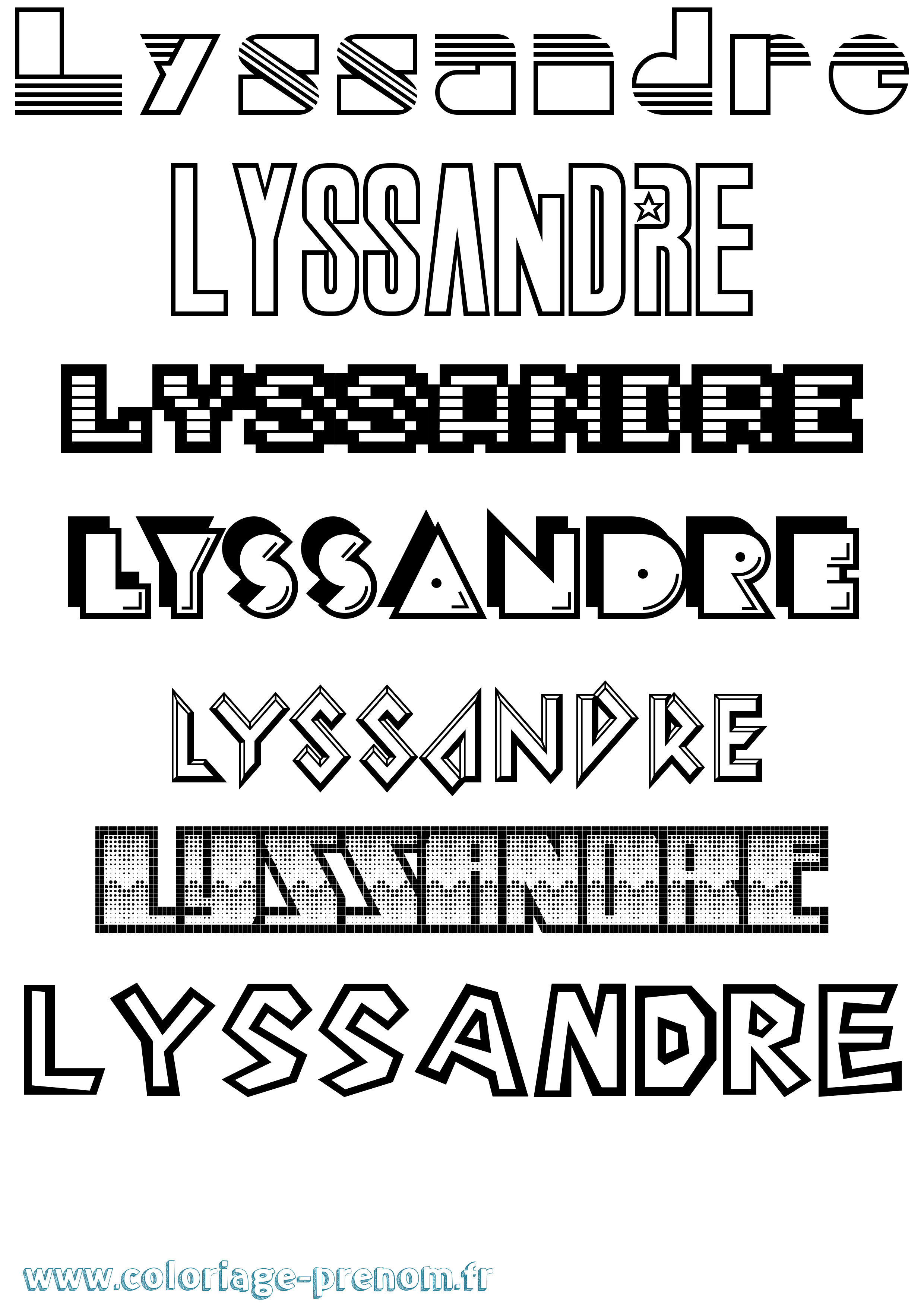 Coloriage Lyssandre Jeux Vidéos Coloriage prénom Lyssandre Jeux Vidéos