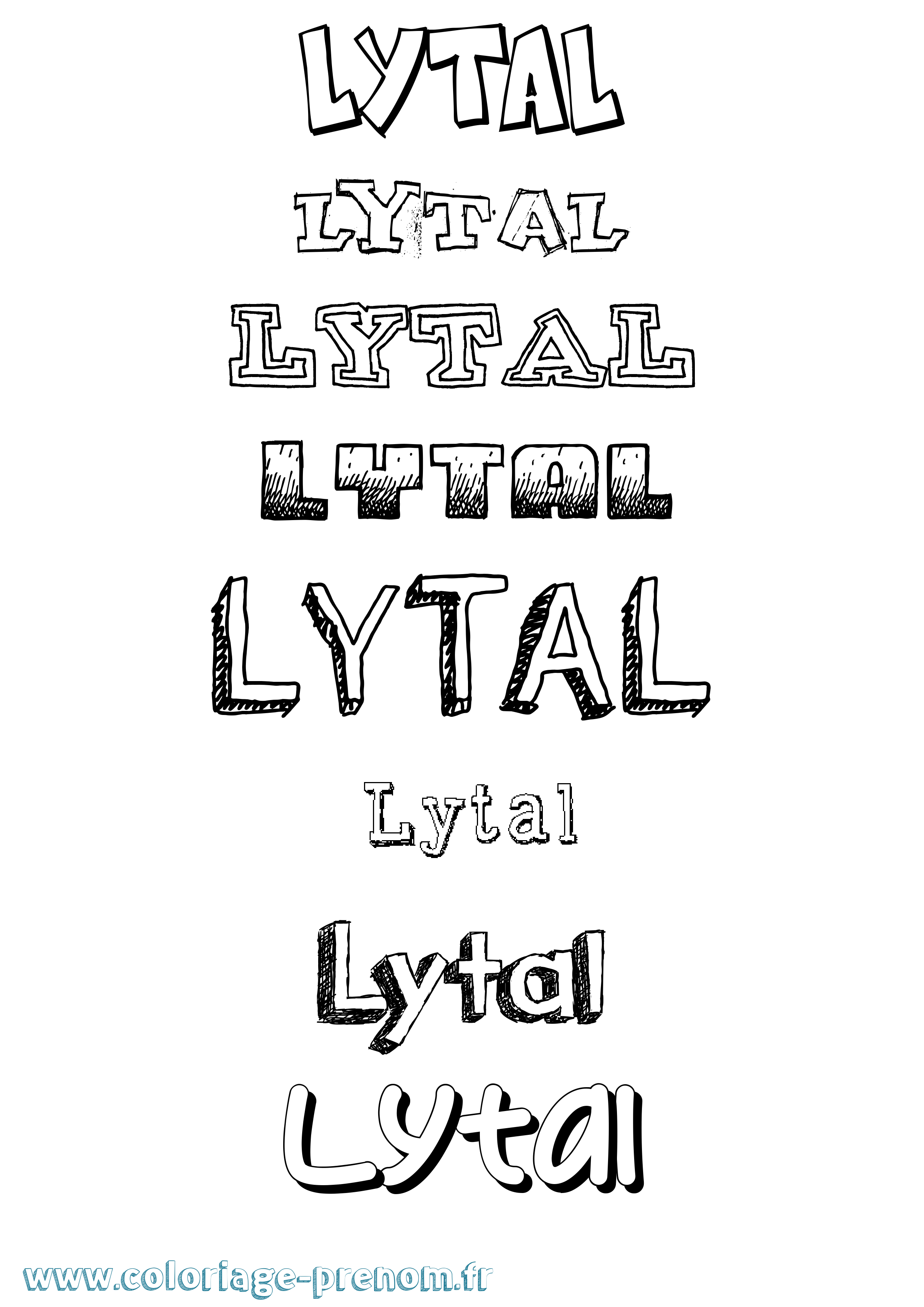 Coloriage Lytal Dessiné Coloriage prénom Lytal Dessiné
