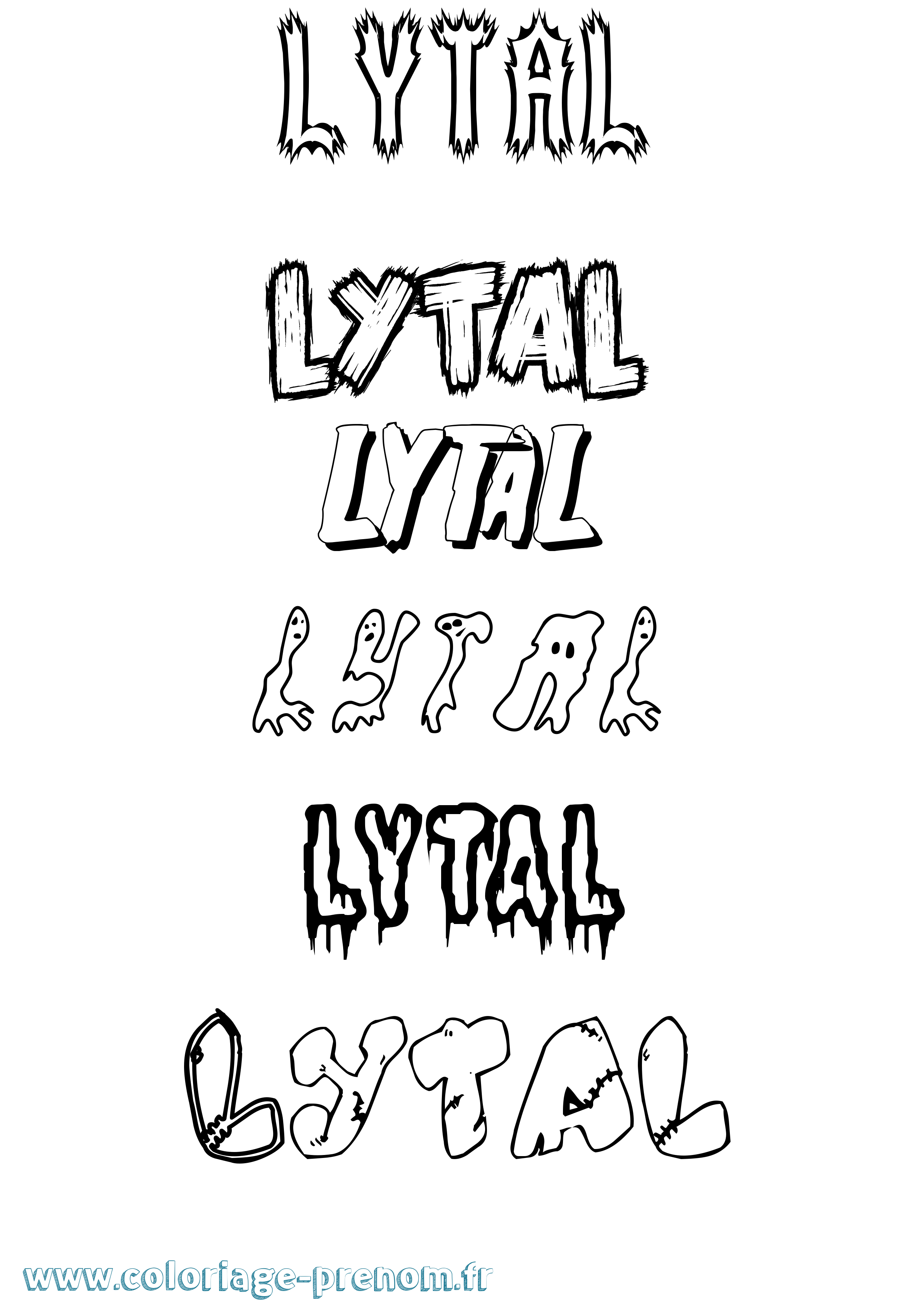 Coloriage Lytal Frisson Coloriage prénom Lytal Frisson