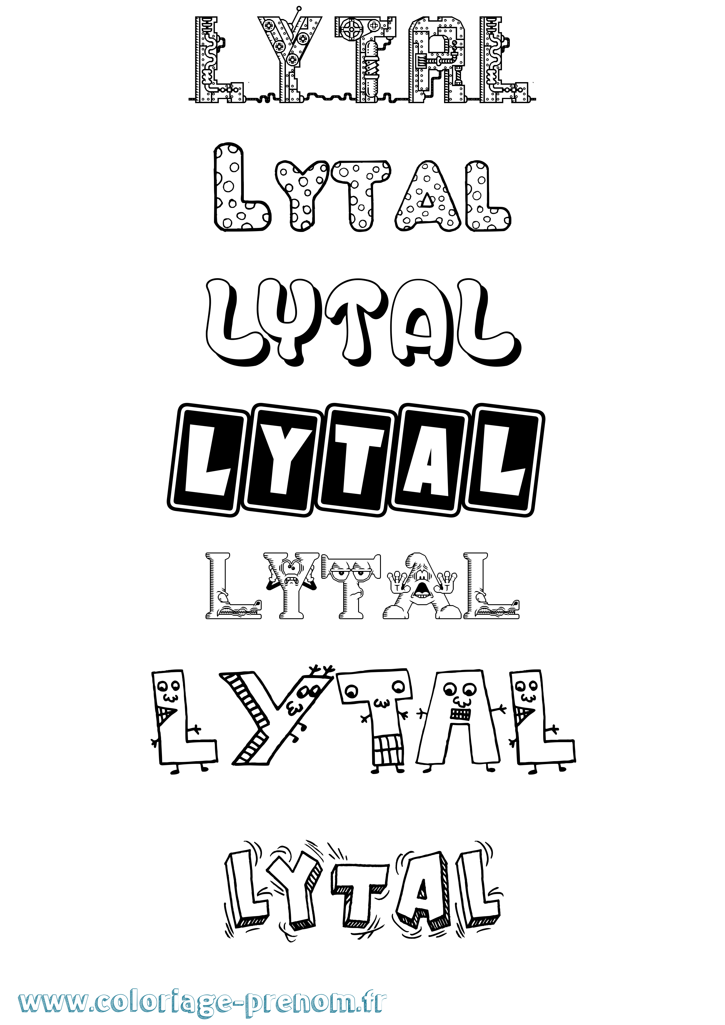 Coloriage Lytal Fun Coloriage prénom Lytal Fun