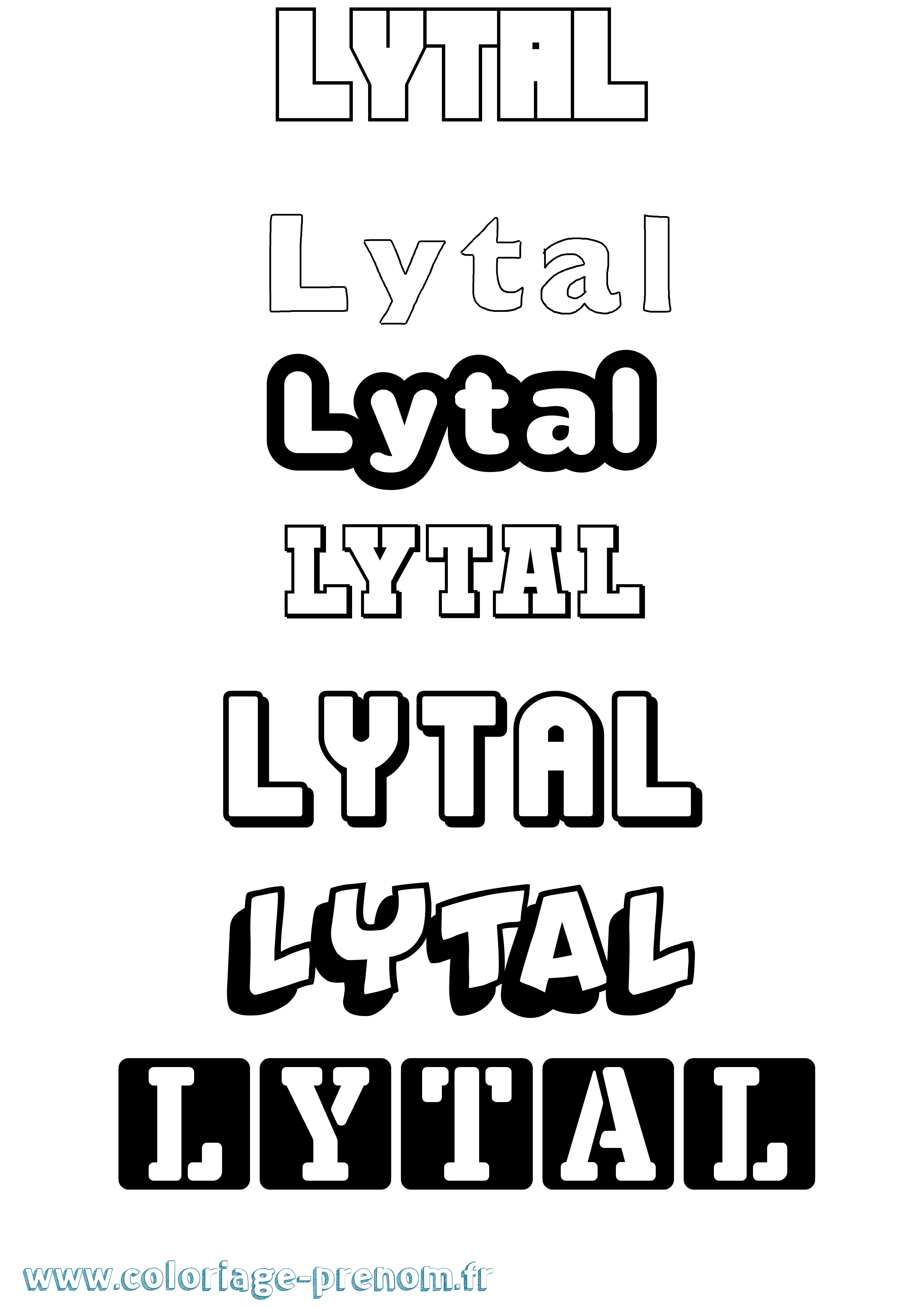 Coloriage Lytal Simple Coloriage prénom Lytal Simple