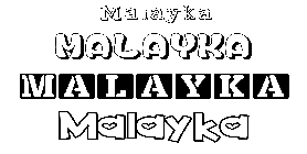 Coloriage Malayka