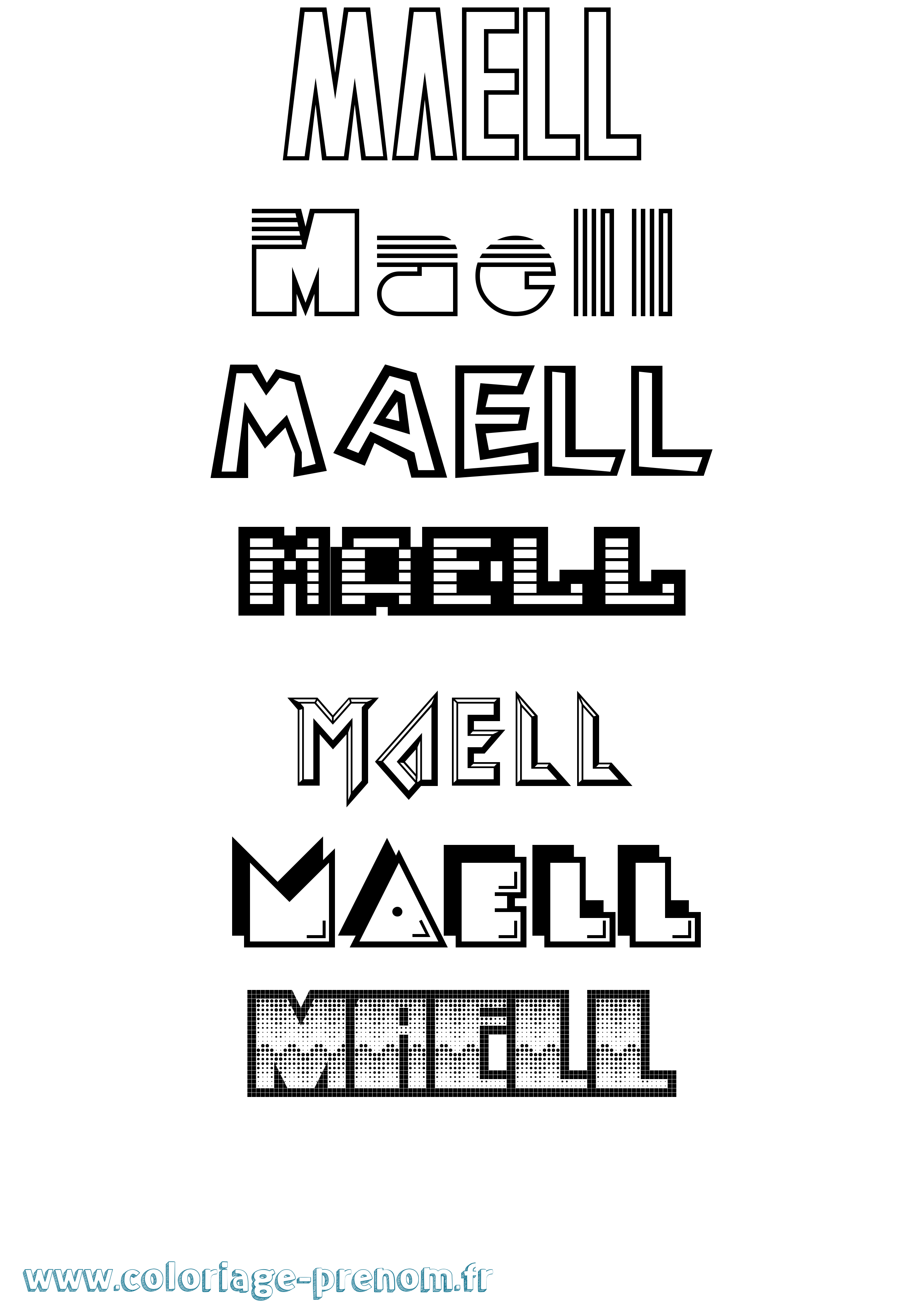Coloriage Maell Jeux Vidéos Coloriage prénom Maell Jeux Vidéos