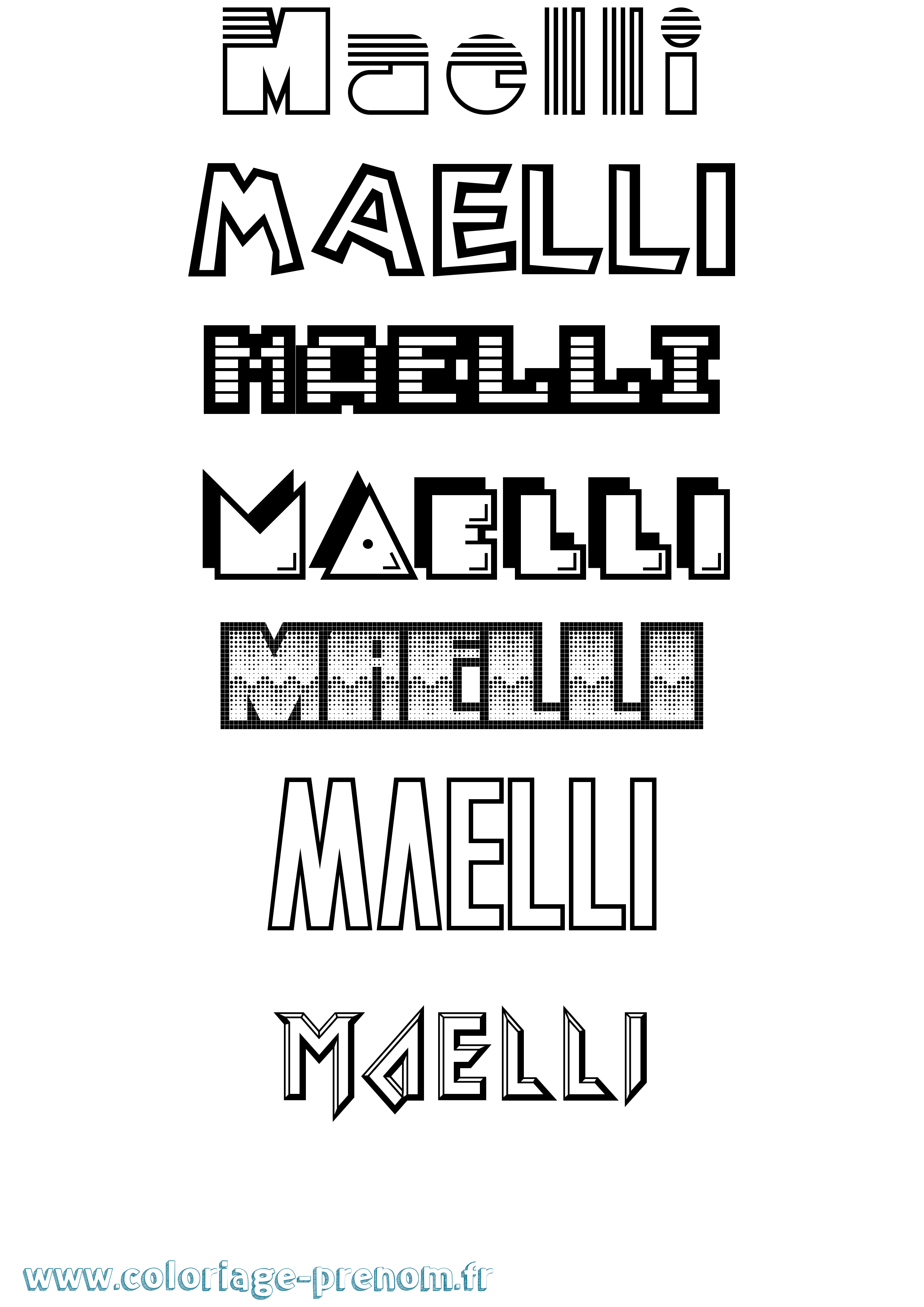 Coloriage Maelli Jeux Vidéos Coloriage prénom Maelli Jeux Vidéos