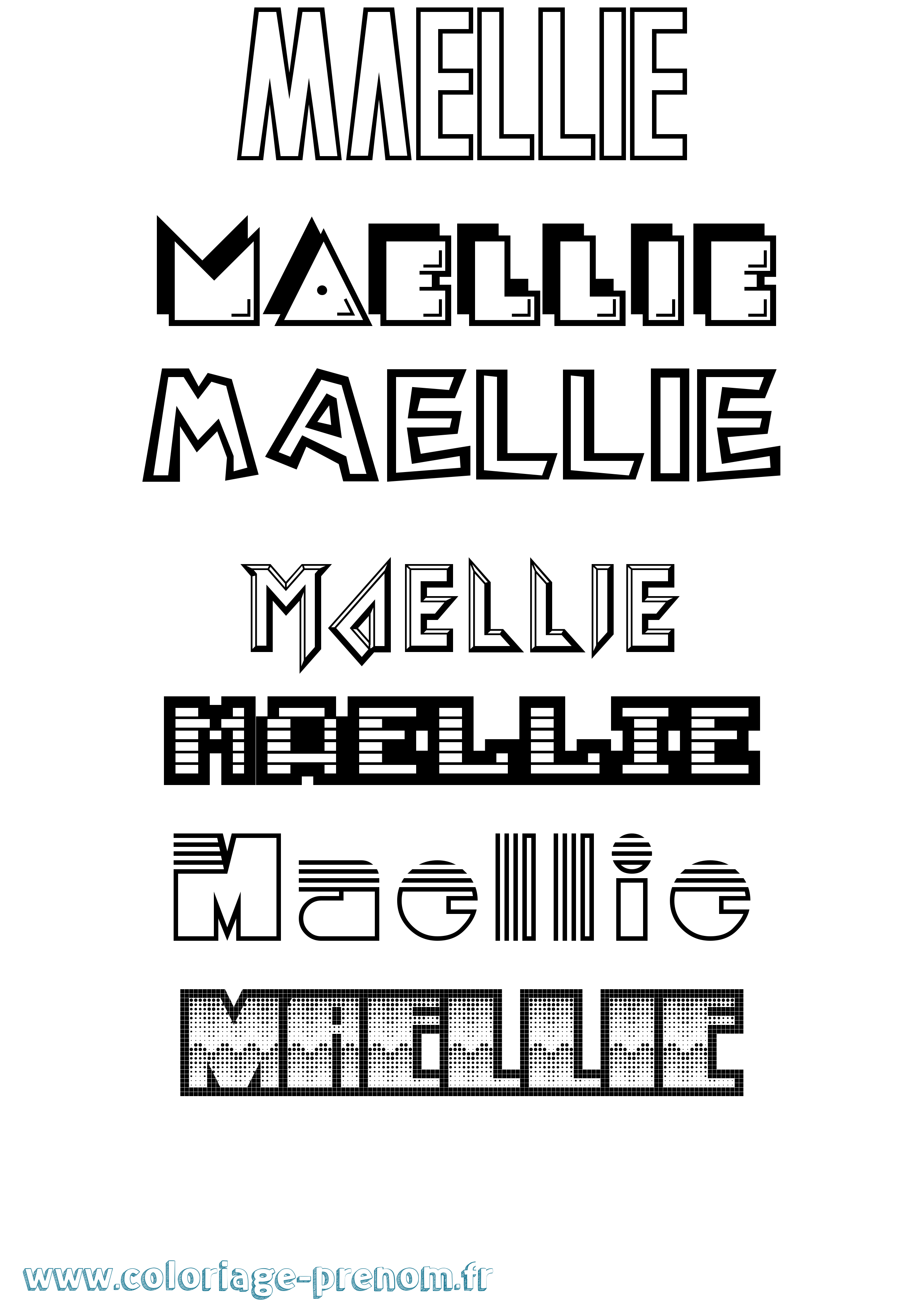 Coloriage Maellie Jeux Vidéos Coloriage prénom Maellie Jeux Vidéos