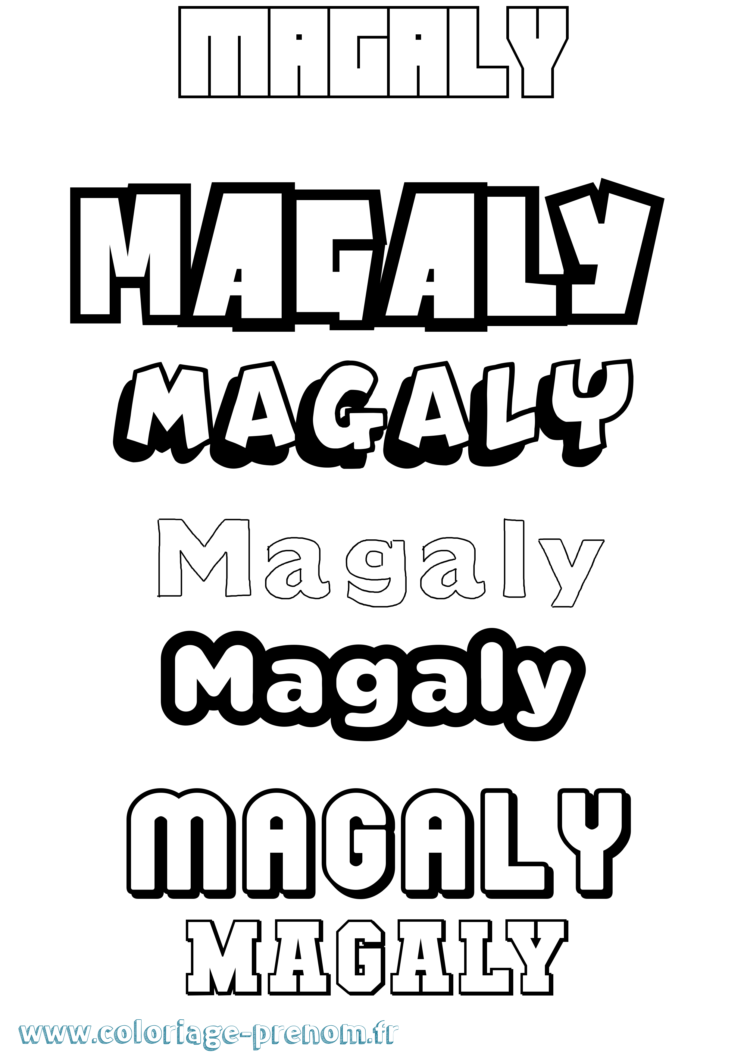 Coloriage Magaly Simple Coloriage prénom Magaly Simple