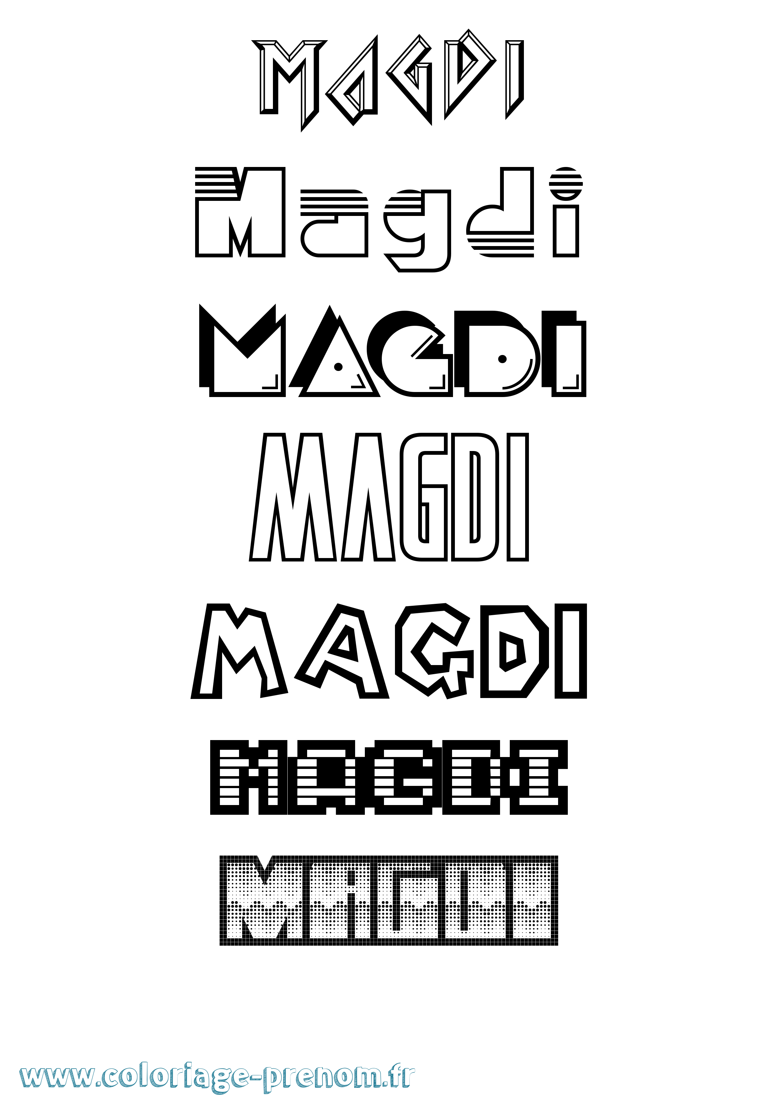 Coloriage Magdi Jeux Vidéos Coloriage prénom Magdi Jeux Vidéos
