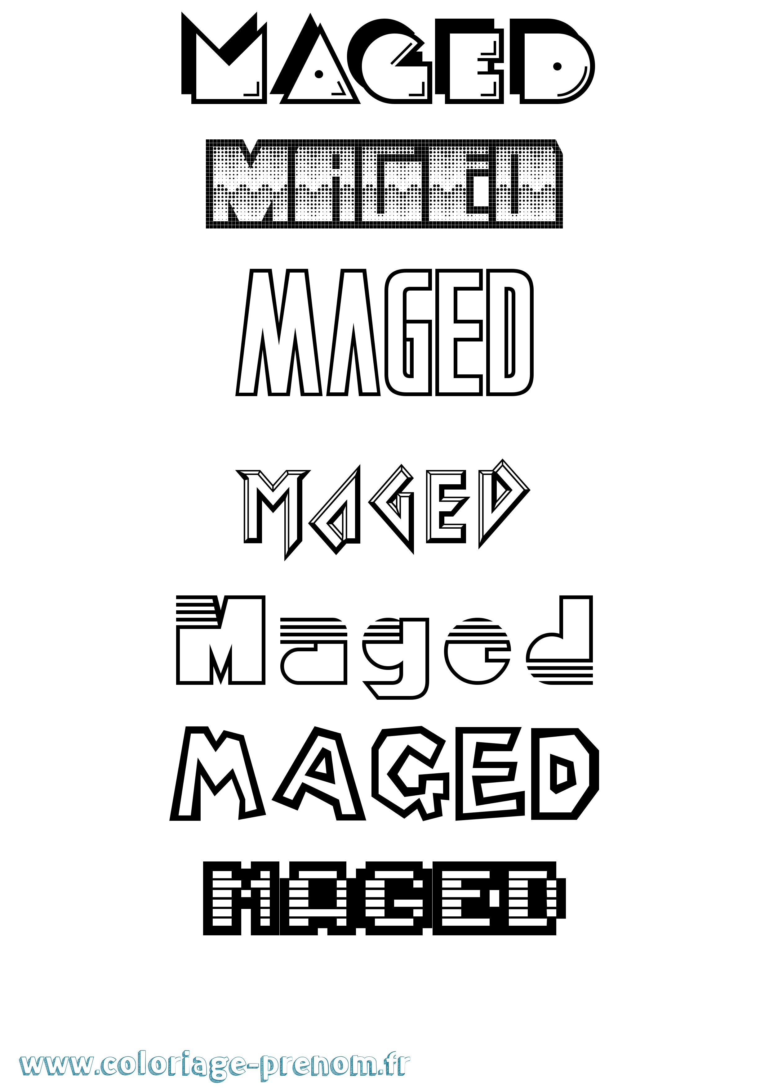 Coloriage Maged Jeux Vidéos Coloriage prénom Maged Jeux Vidéos