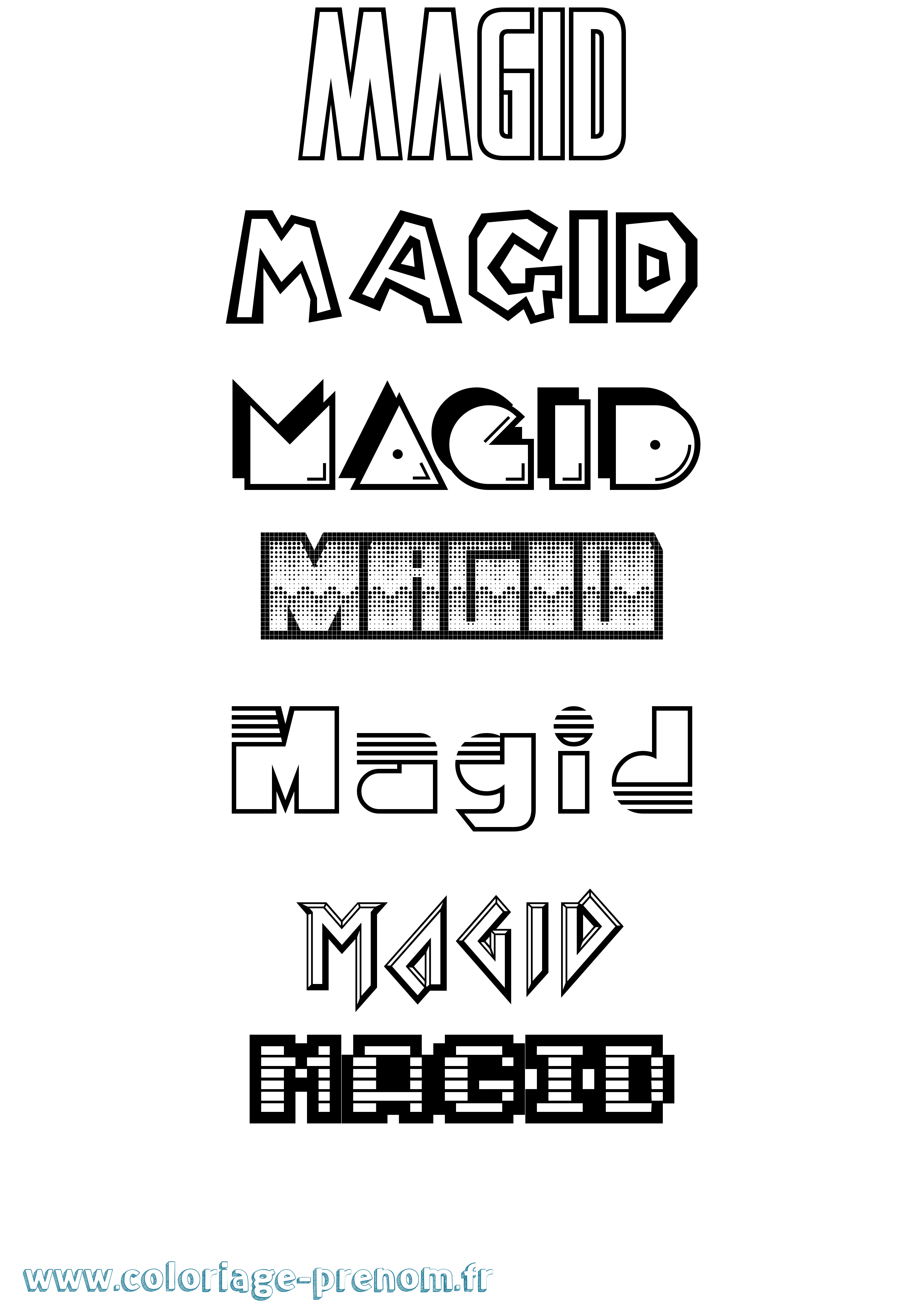 Coloriage Magid Jeux Vidéos Coloriage prénom Magid Jeux Vidéos
