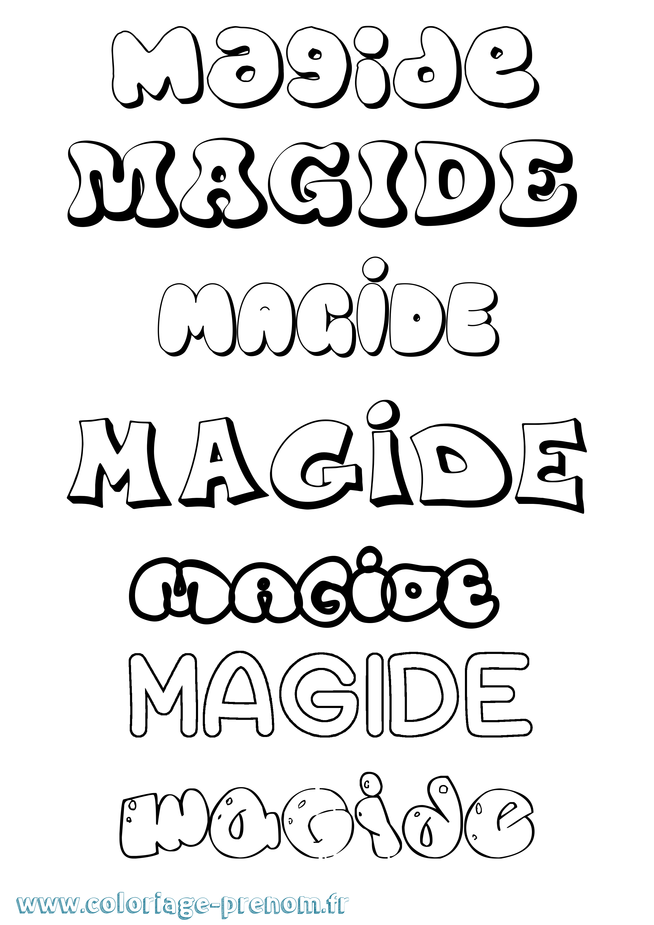 Coloriage Magide Bubble Coloriage prénom Magide Bubble