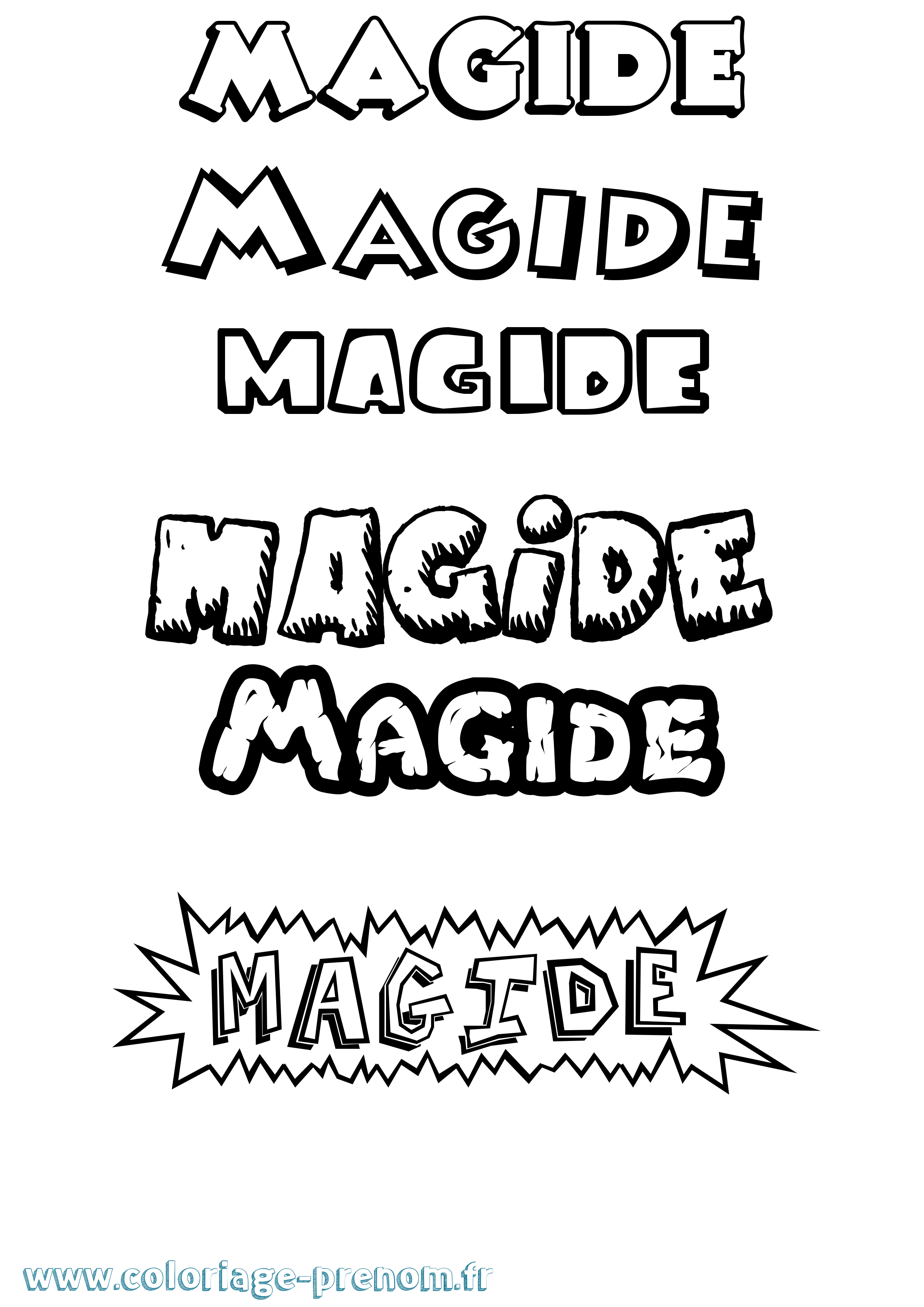 Coloriage Magide Dessin Animé Coloriage prénom Magide Dessin Animé