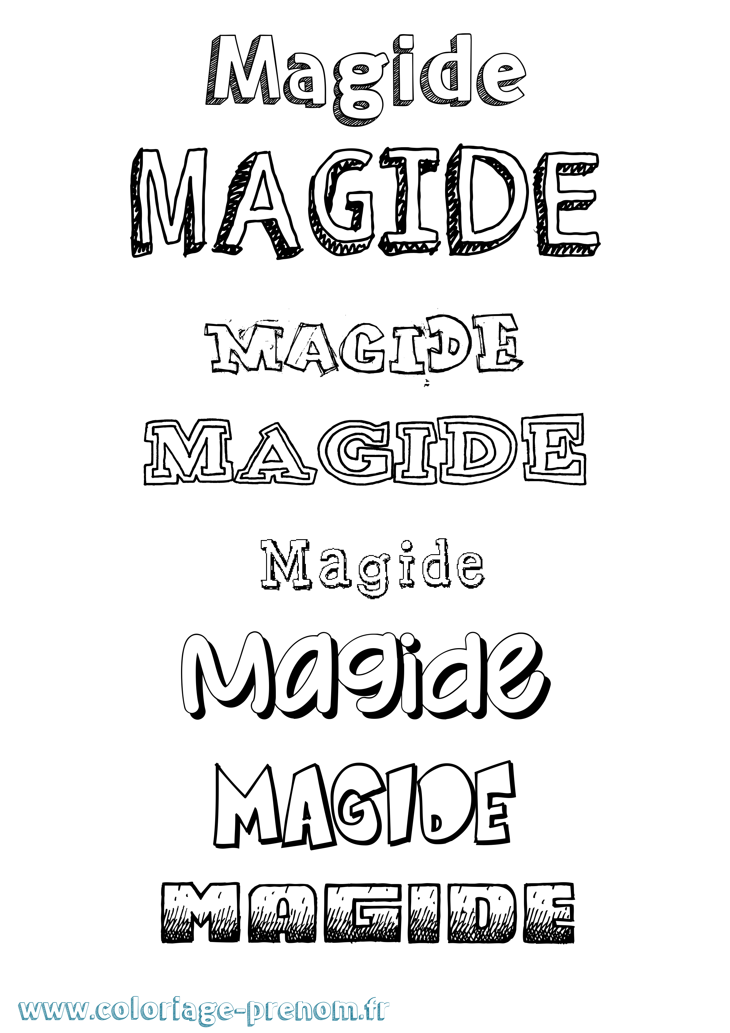 Coloriage Magide Dessiné Coloriage prénom Magide Dessiné