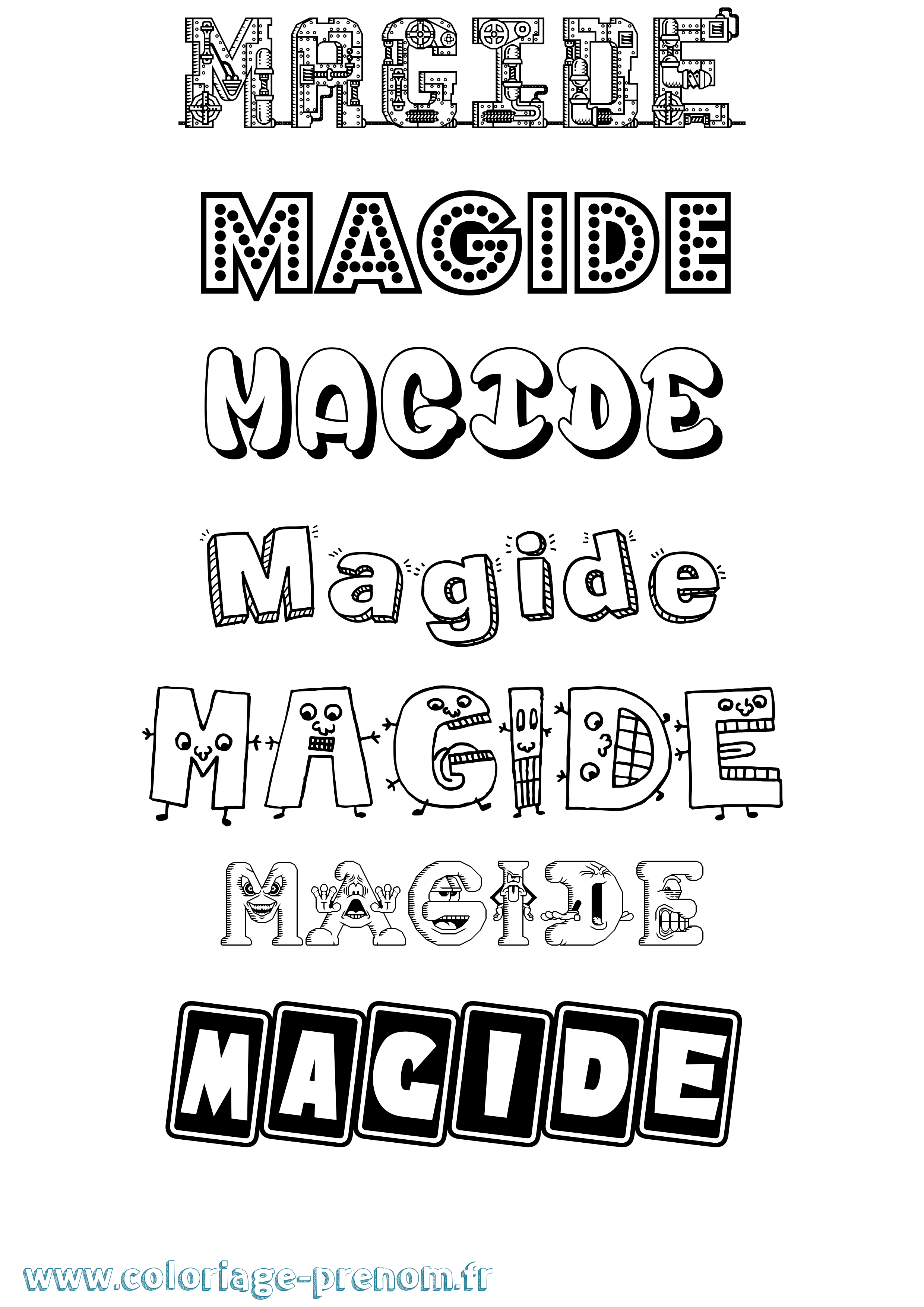 Coloriage Magide Fun Coloriage prénom Magide Fun
