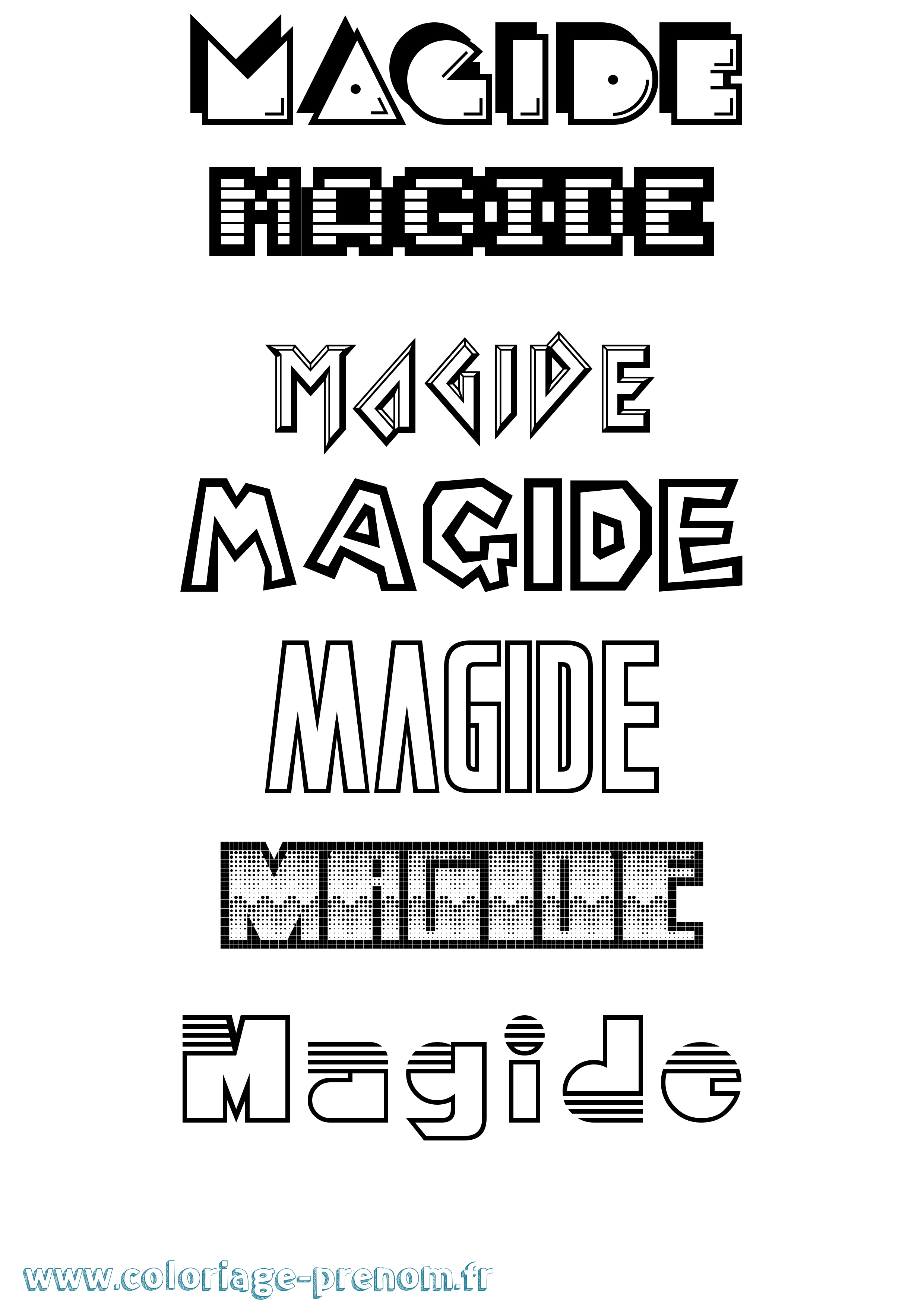 Coloriage Magide Jeux Vidéos Coloriage prénom Magide Jeux Vidéos