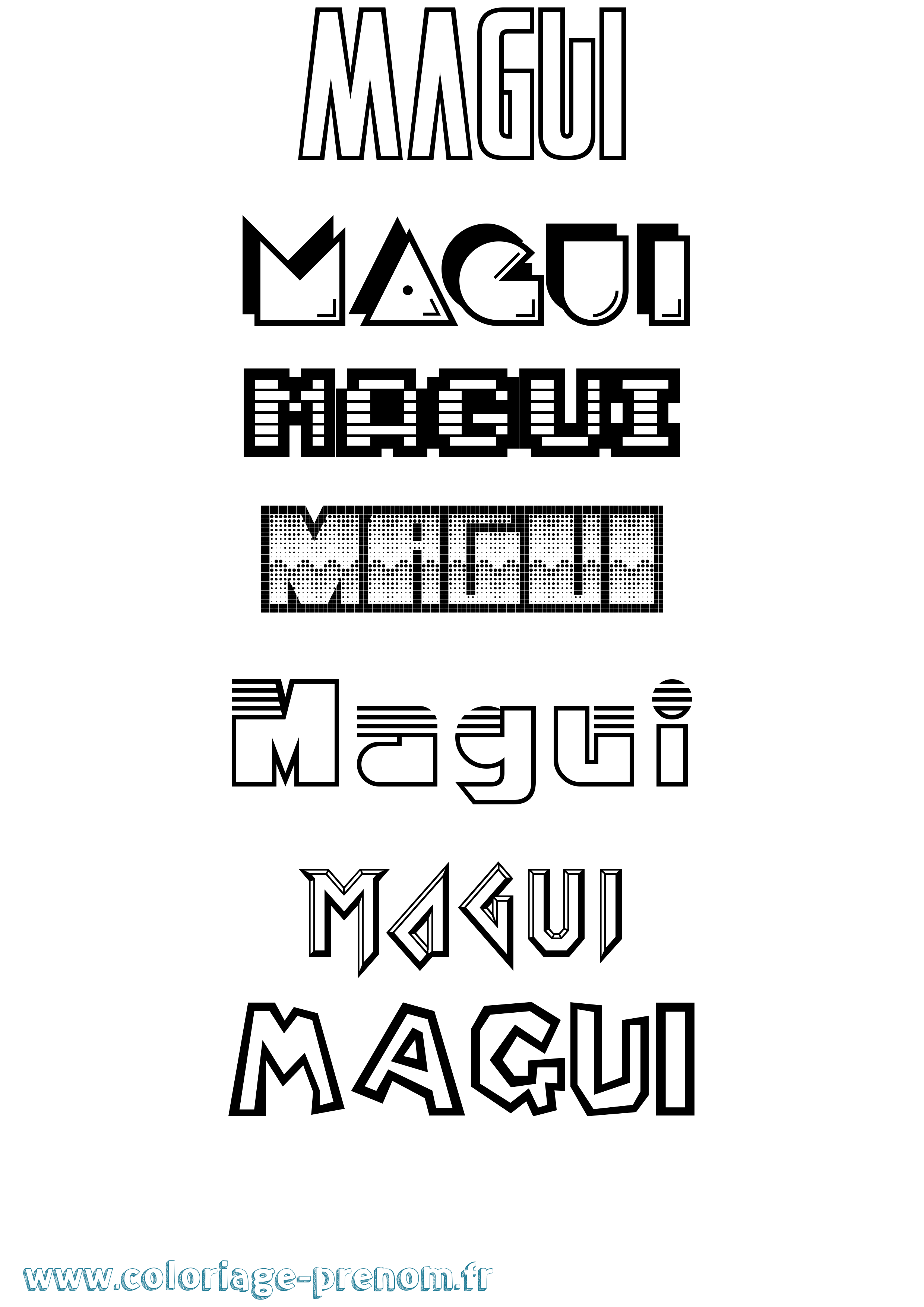 Coloriage Magui Jeux Vidéos Coloriage prénom Magui Jeux Vidéos