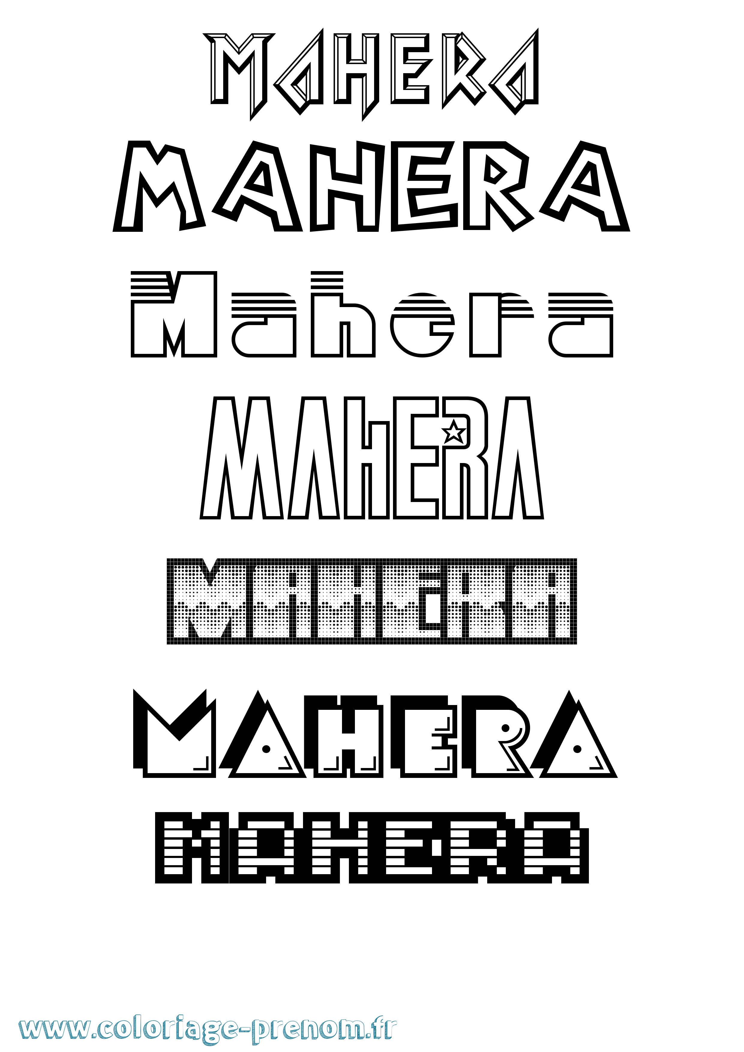 Coloriage Mahera Jeux Vidéos Coloriage prénom Mahera Jeux Vidéos