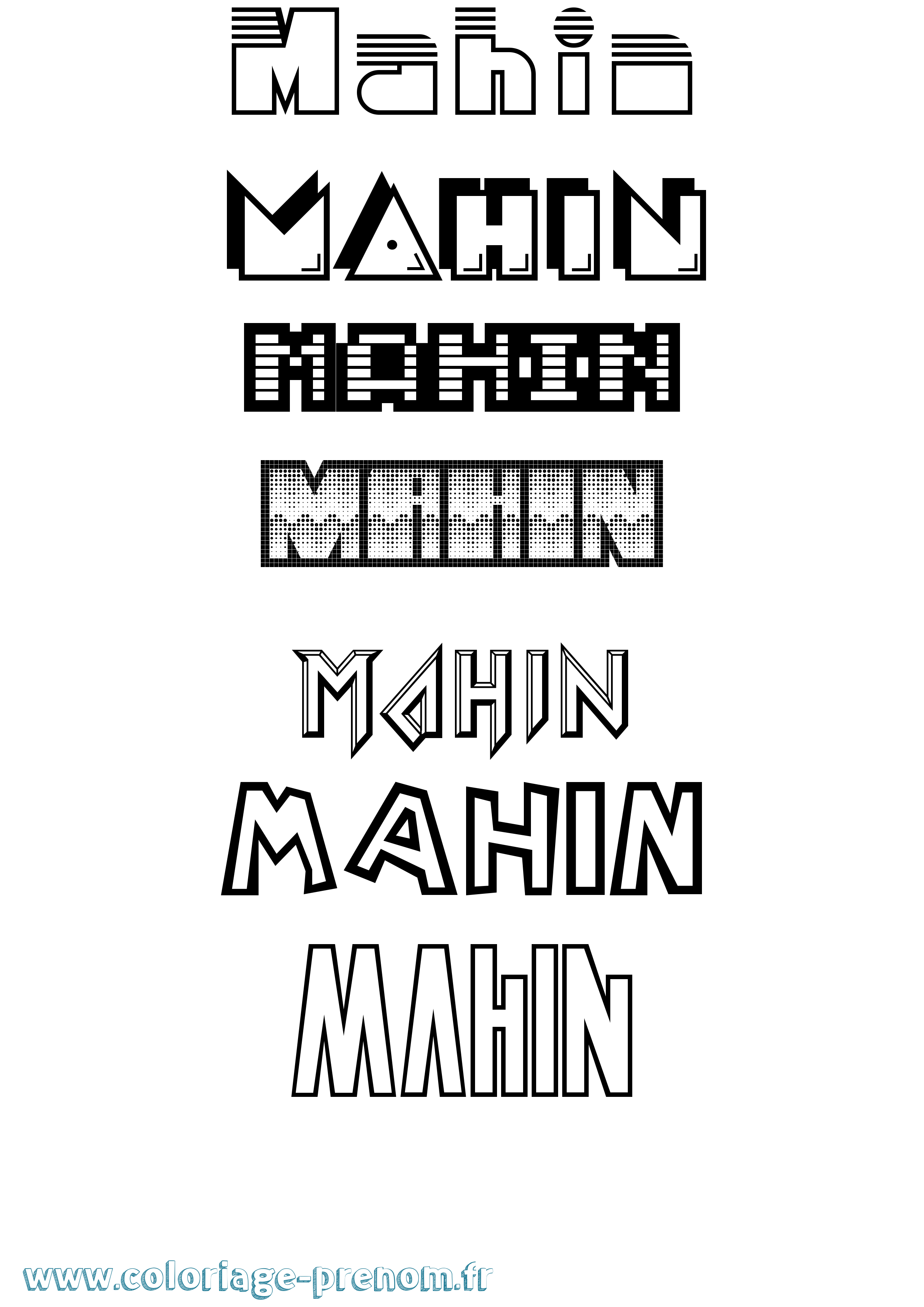 Coloriage Mahin Jeux Vidéos Coloriage prénom Mahin Jeux Vidéos