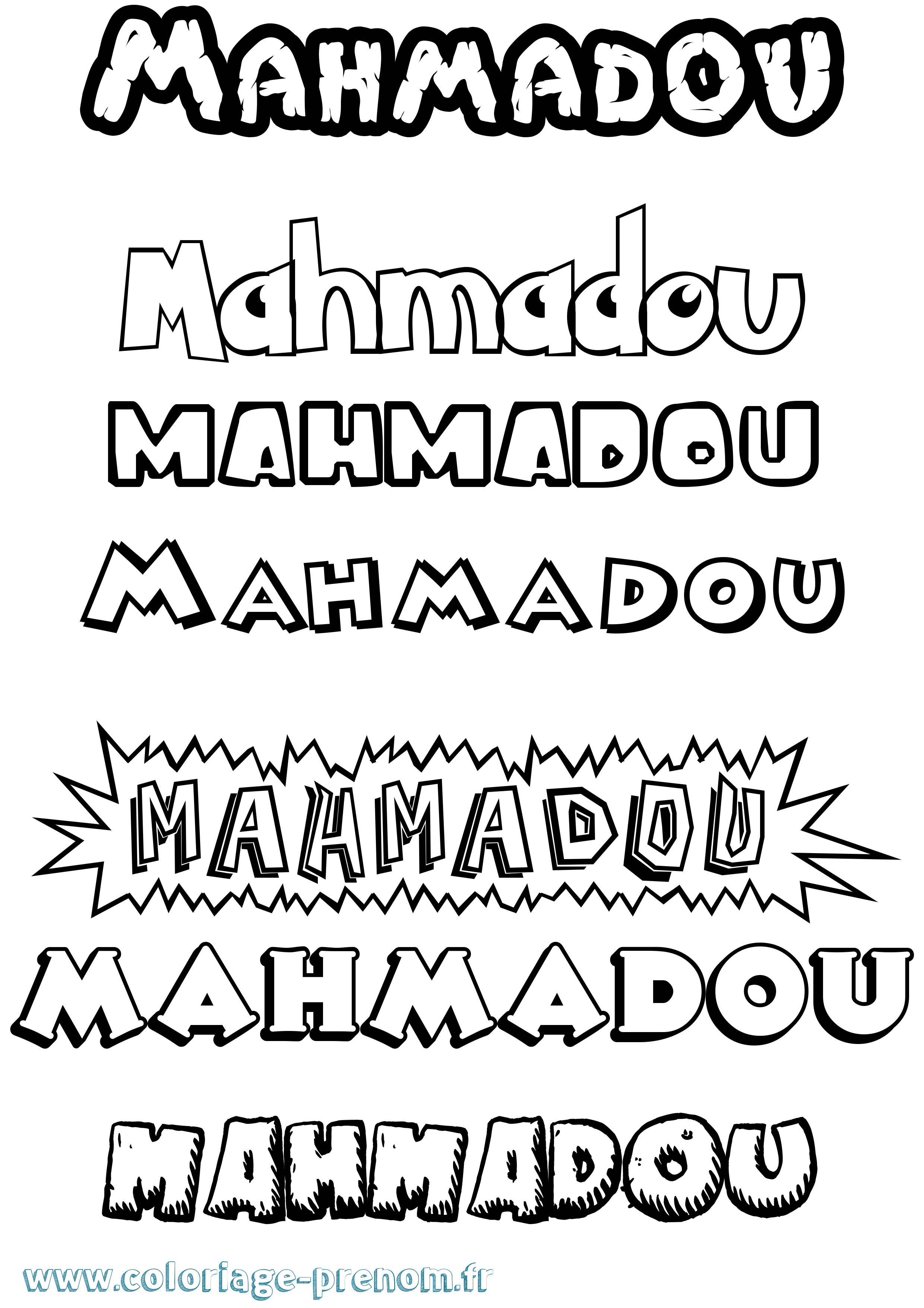 Coloriage Mahmadou Dessin Animé Coloriage prénom Mahmadou Dessin Animé