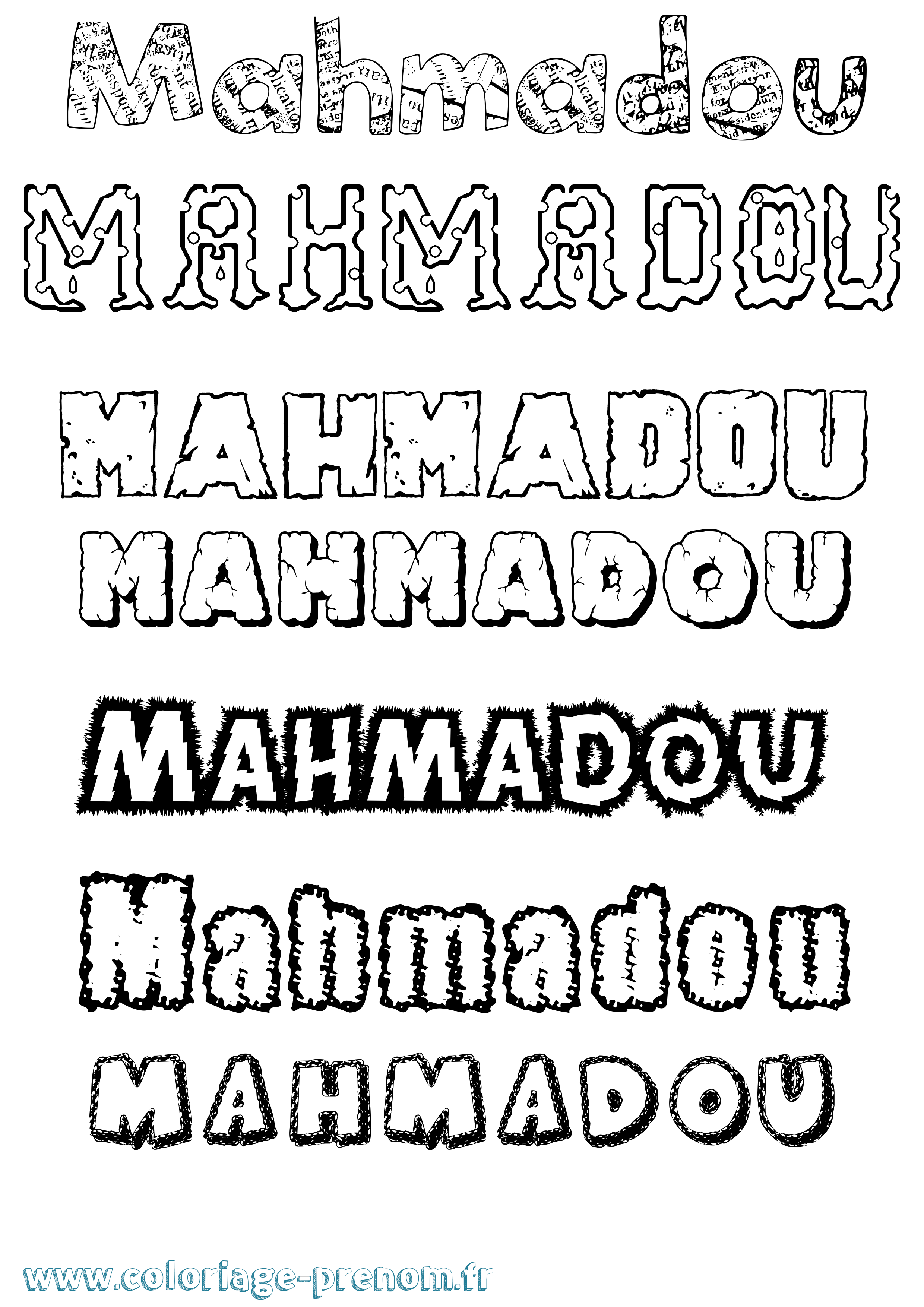 Coloriage Mahmadou Destructuré Coloriage prénom Mahmadou Destructuré