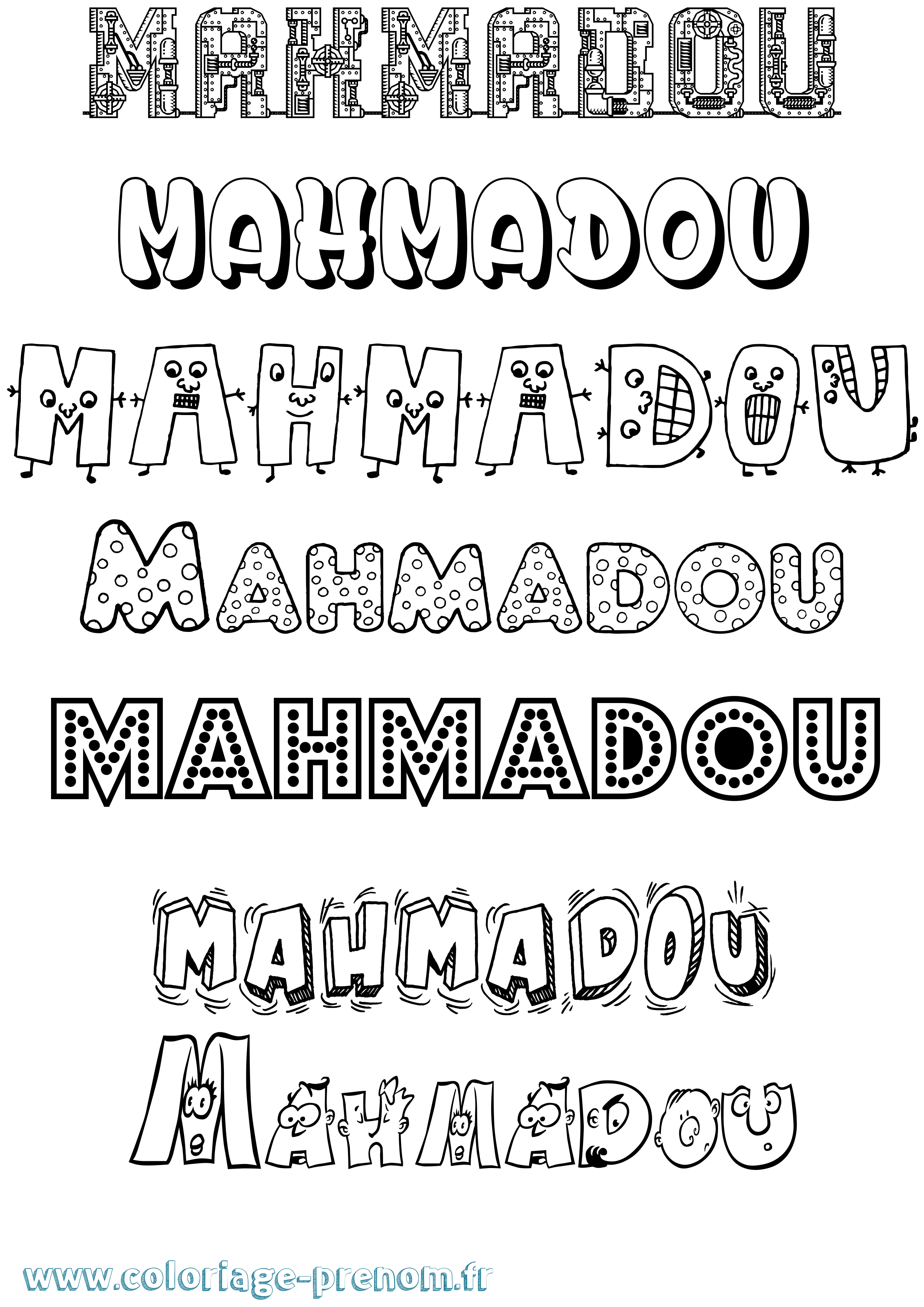 Coloriage Mahmadou Fun Coloriage prénom Mahmadou Fun