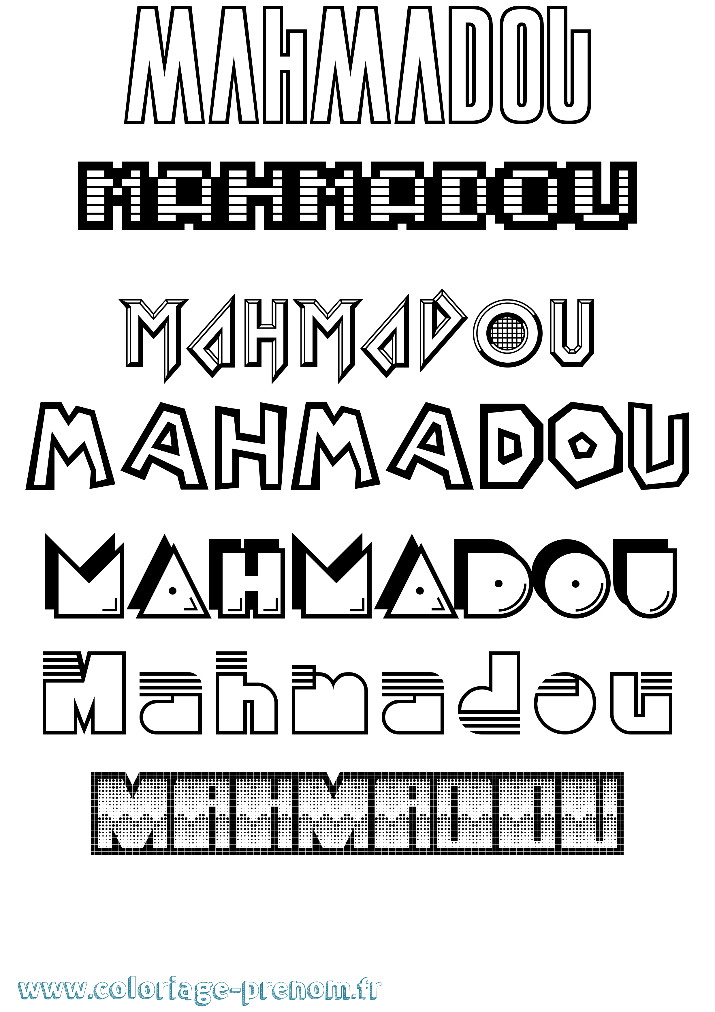 Coloriage Mahmadou Jeux Vidéos Coloriage prénom Mahmadou Jeux Vidéos