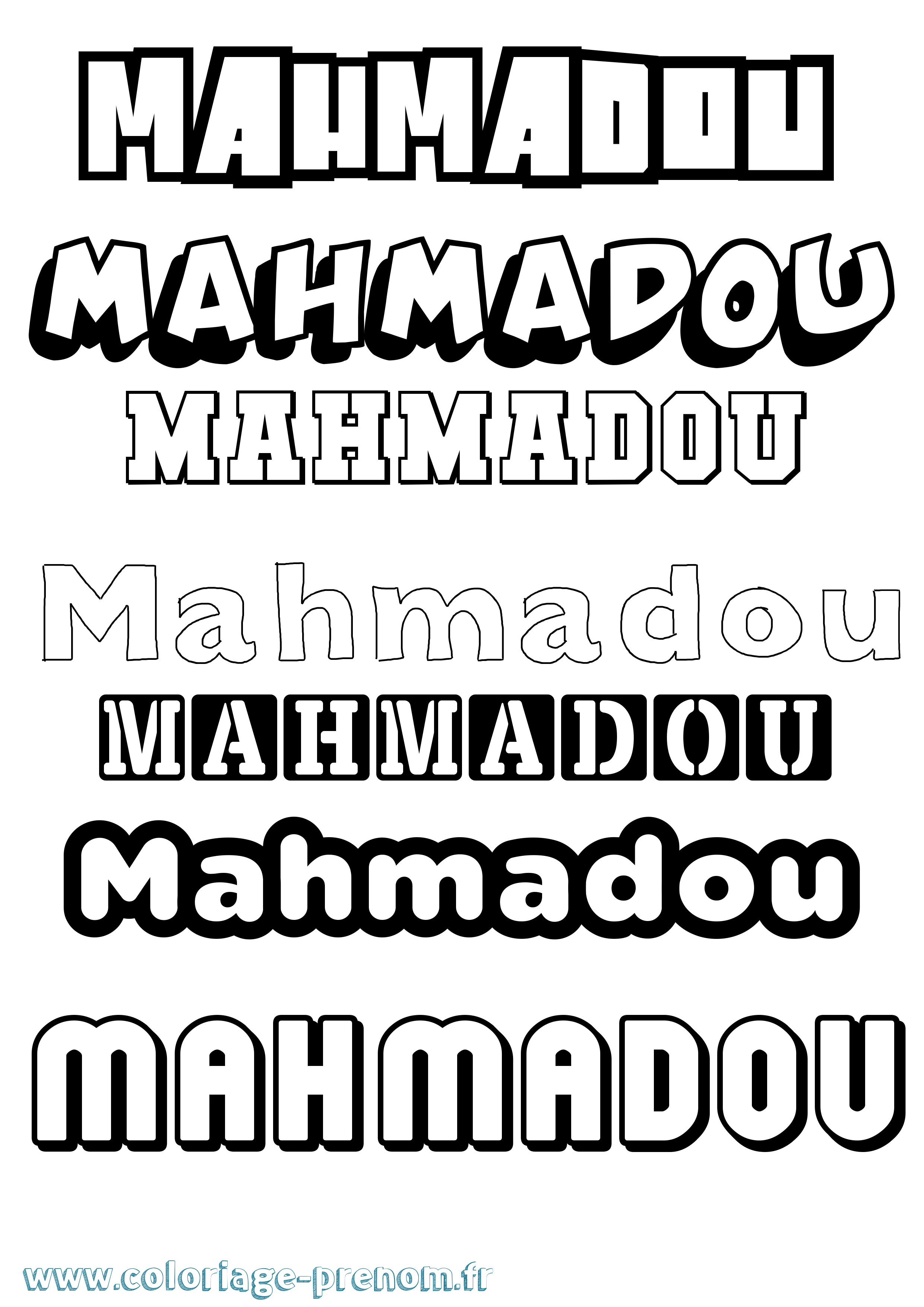 Coloriage Mahmadou Simple Coloriage prénom Mahmadou Simple