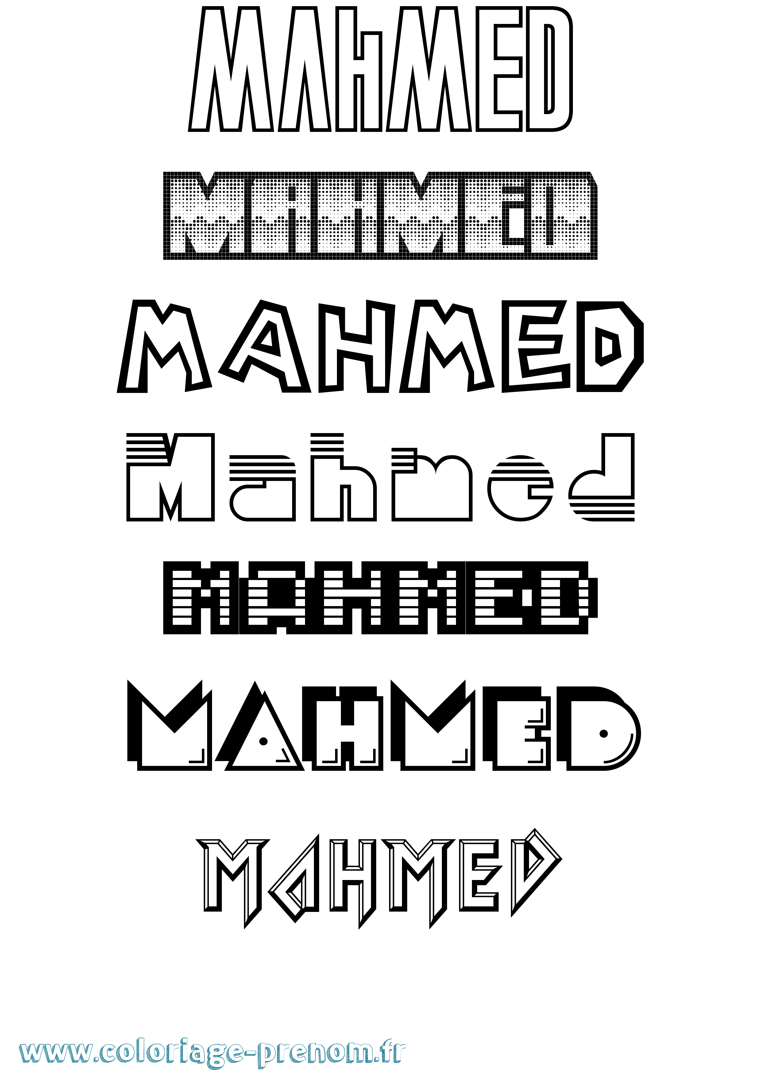 Coloriage Mahmed Jeux Vidéos Coloriage prénom Mahmed Jeux Vidéos