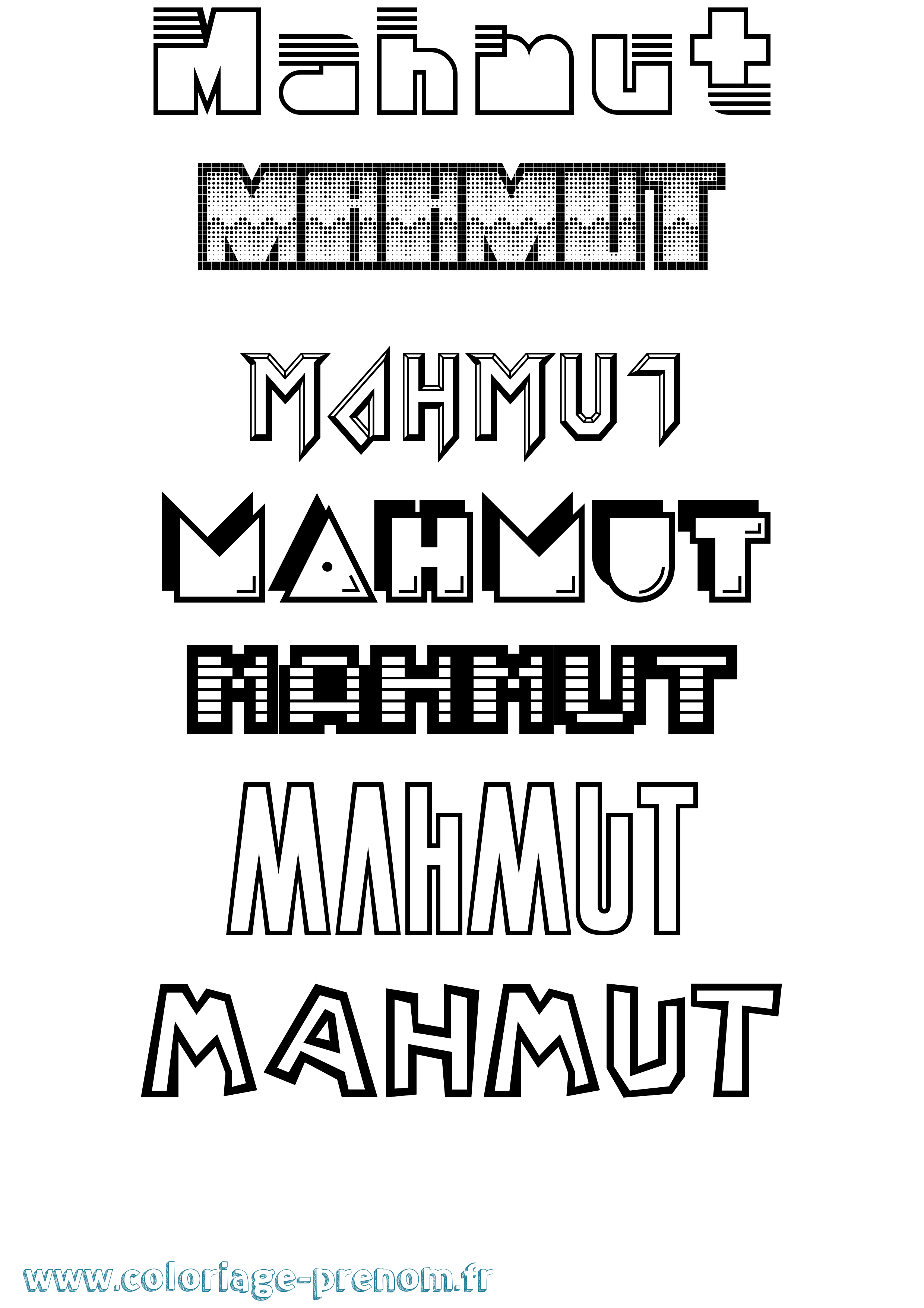 Coloriage Mahmut Jeux Vidéos Coloriage prénom Mahmut Jeux Vidéos