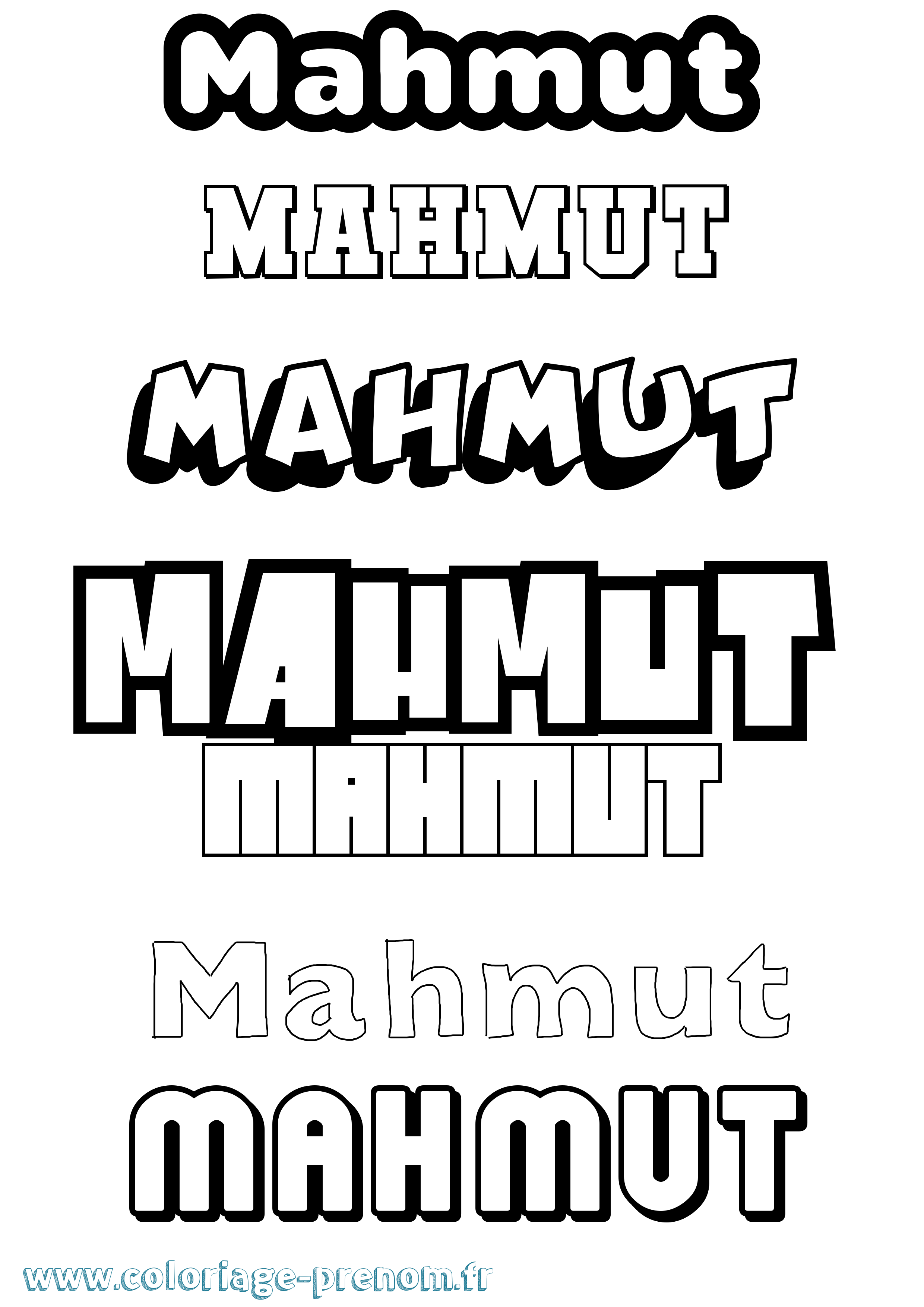 Coloriage Mahmut Simple Coloriage prénom Mahmut Simple
