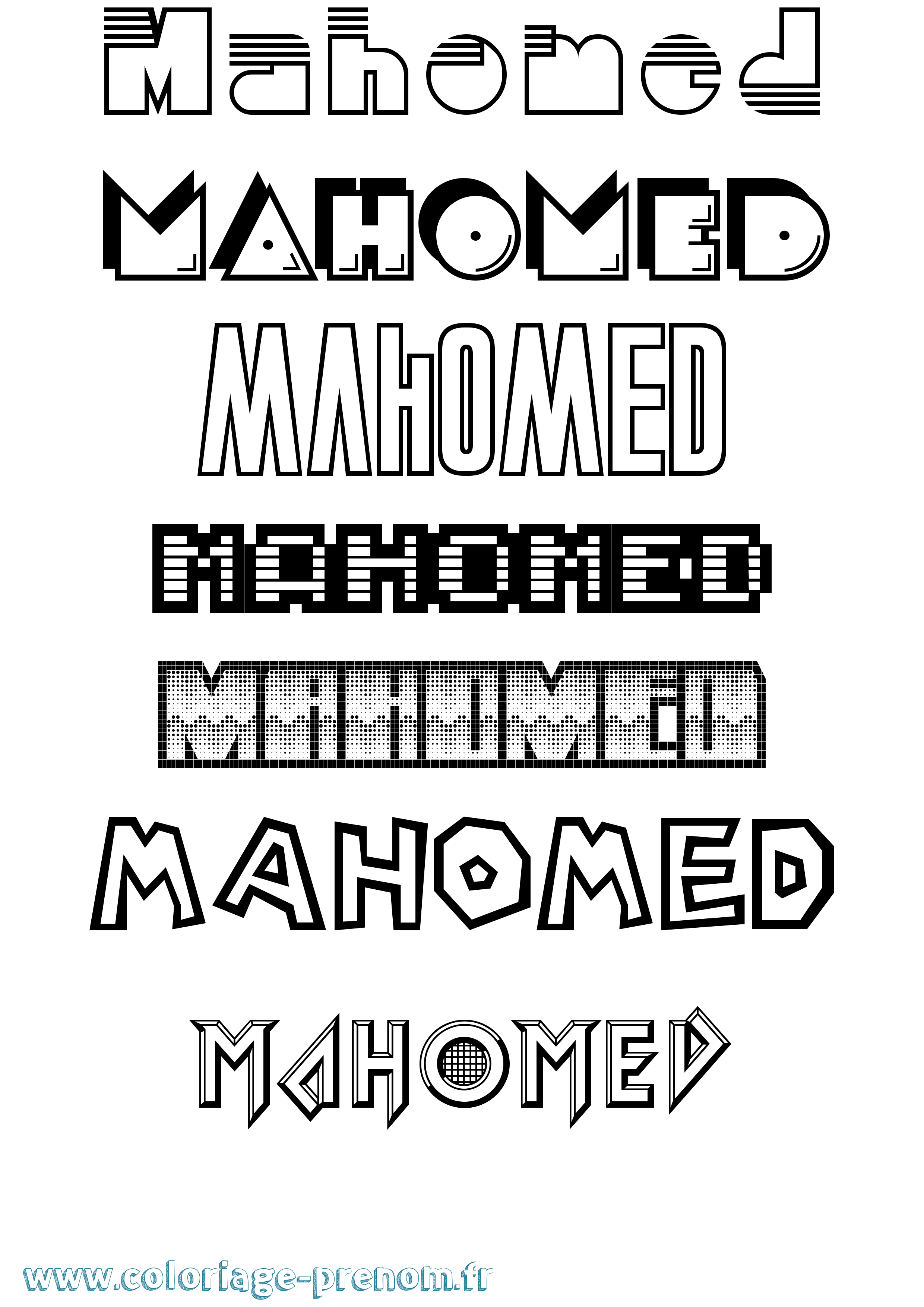 Coloriage Mahomed Jeux Vidéos Coloriage prénom Mahomed Jeux Vidéos