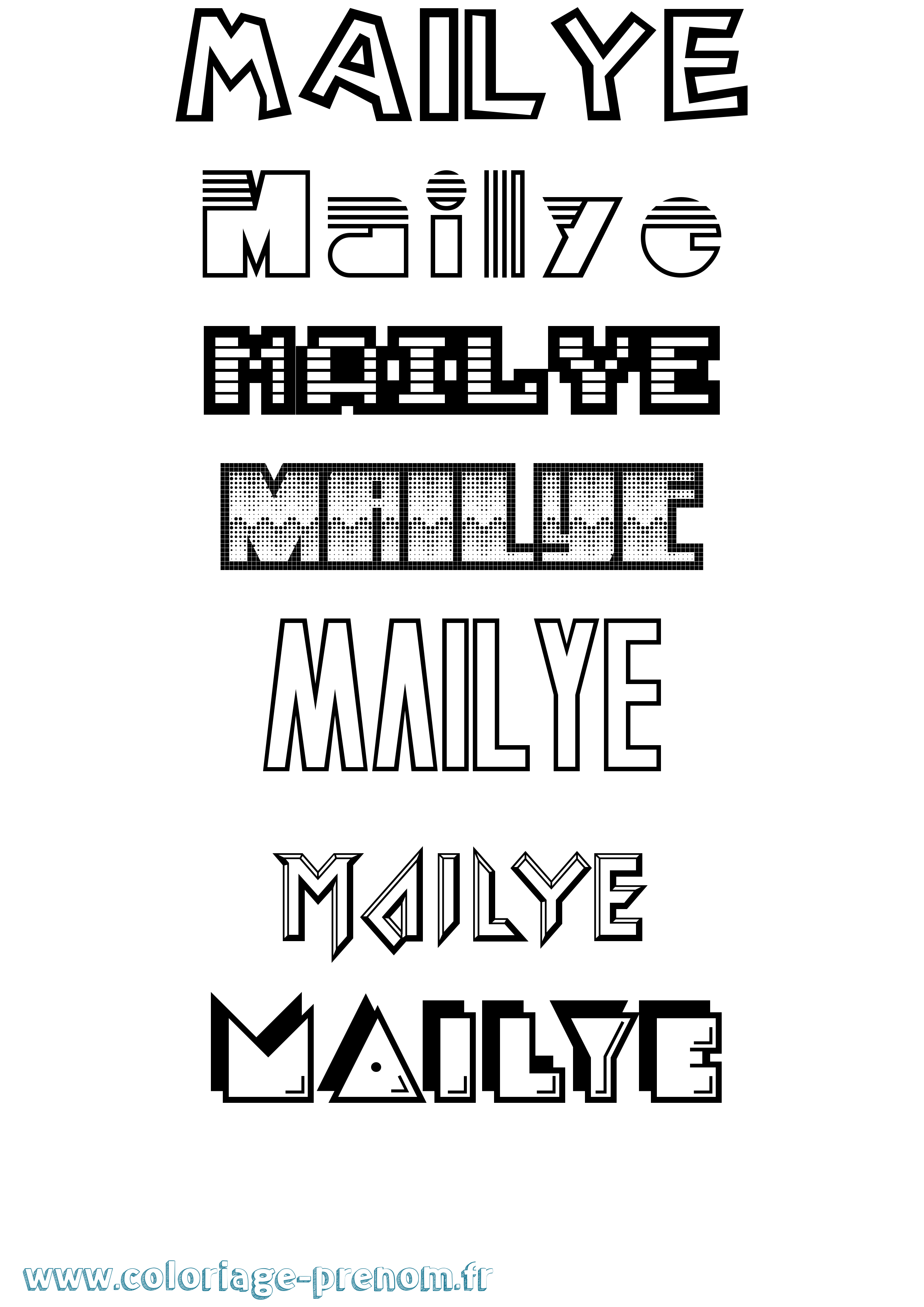 Coloriage Mailye Jeux Vidéos Coloriage prénom Mailye Jeux Vidéos