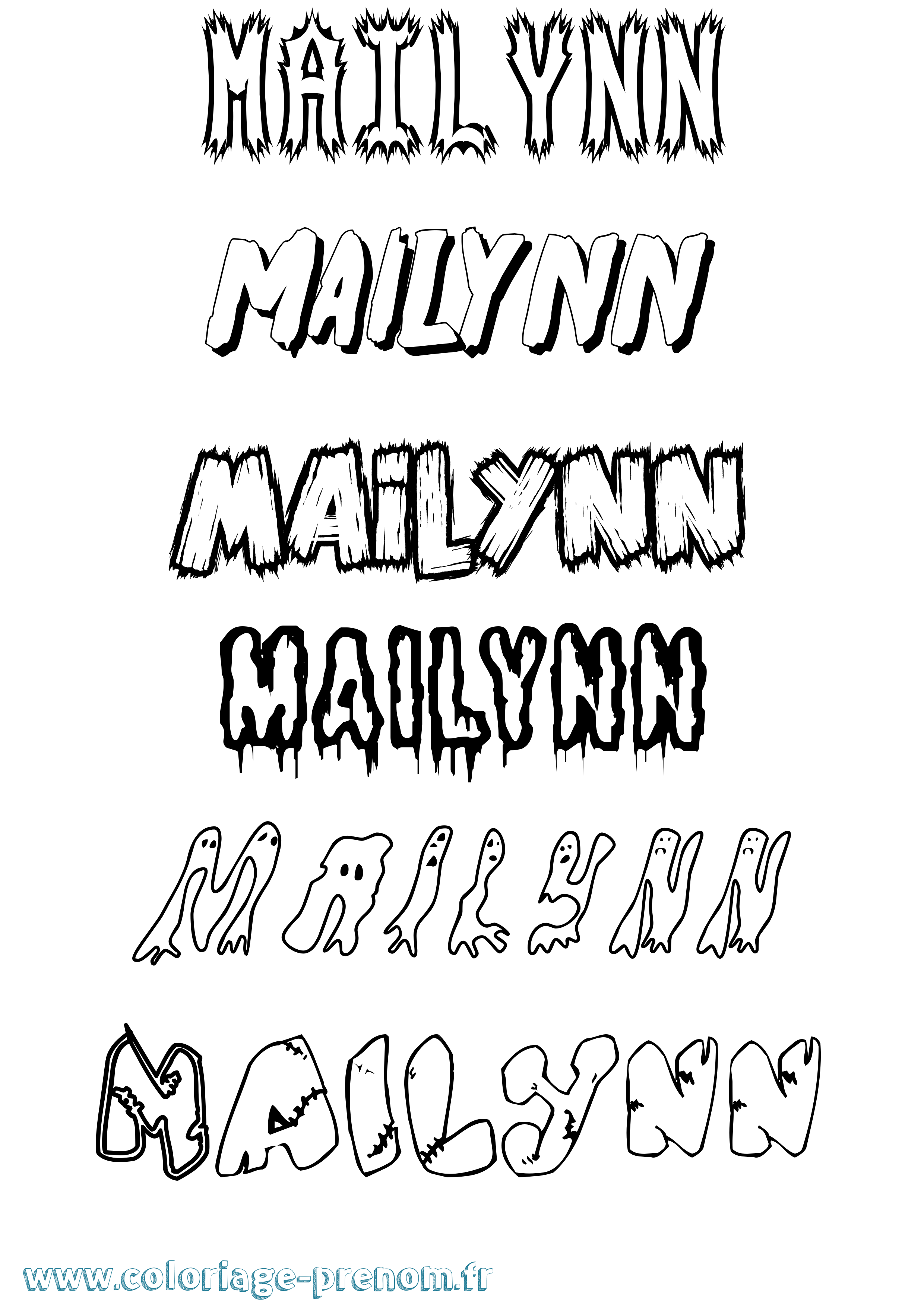Coloriage Mailynn Frisson Coloriage prénom Mailynn Frisson